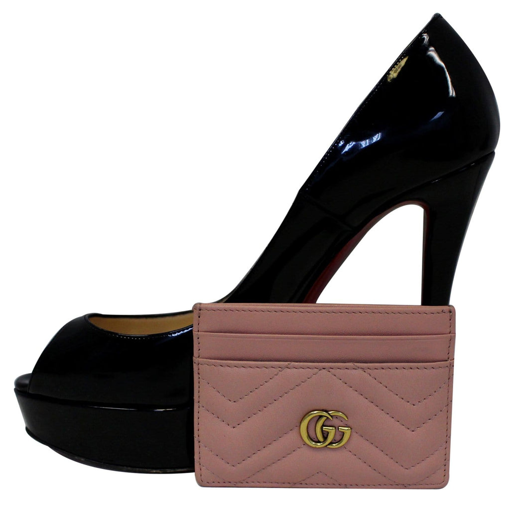 GUCCI GG Marmont Leather  Case Taupe Pink 443127