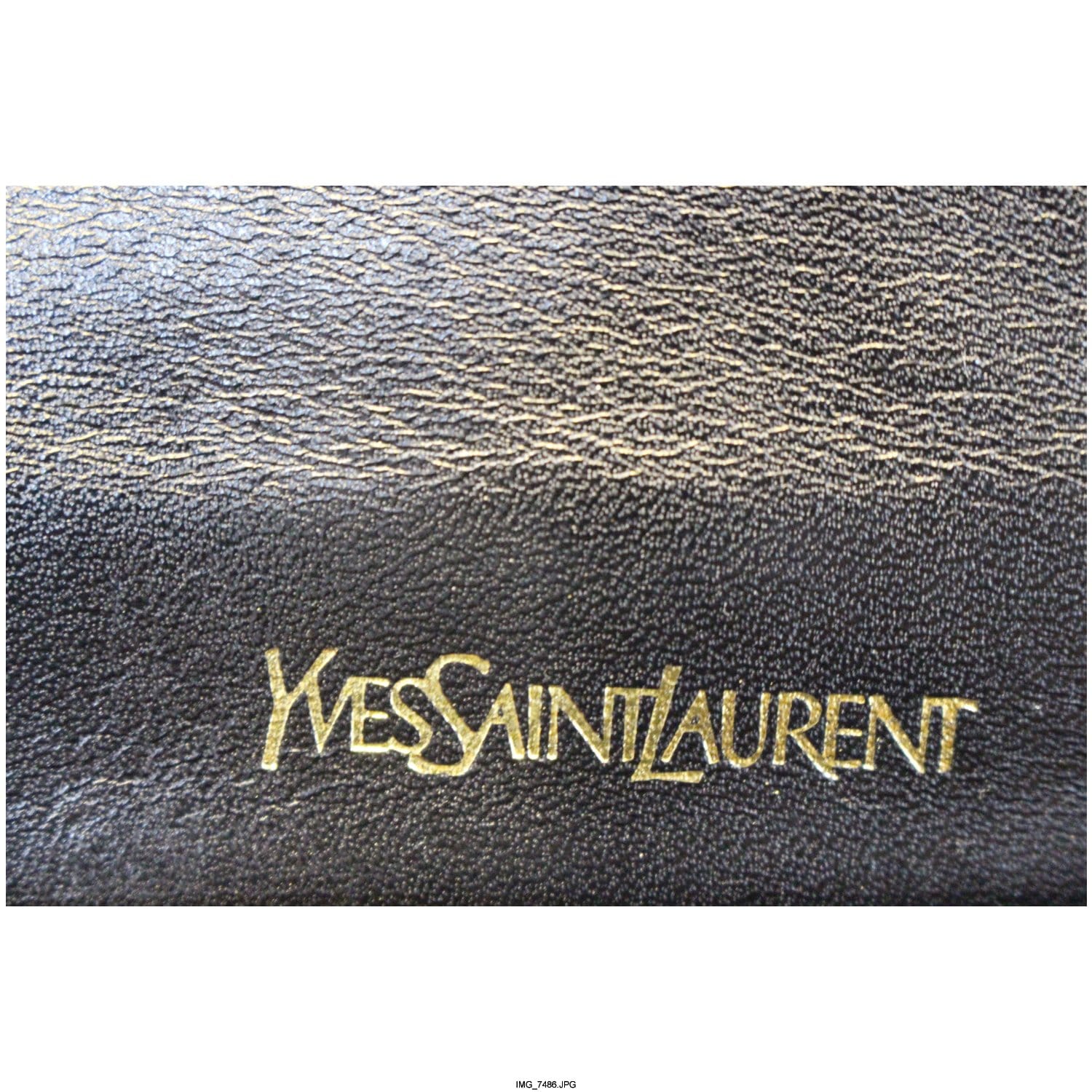 YVES SAINT LAURENT Black Crocodile Leather Clutch Bag
