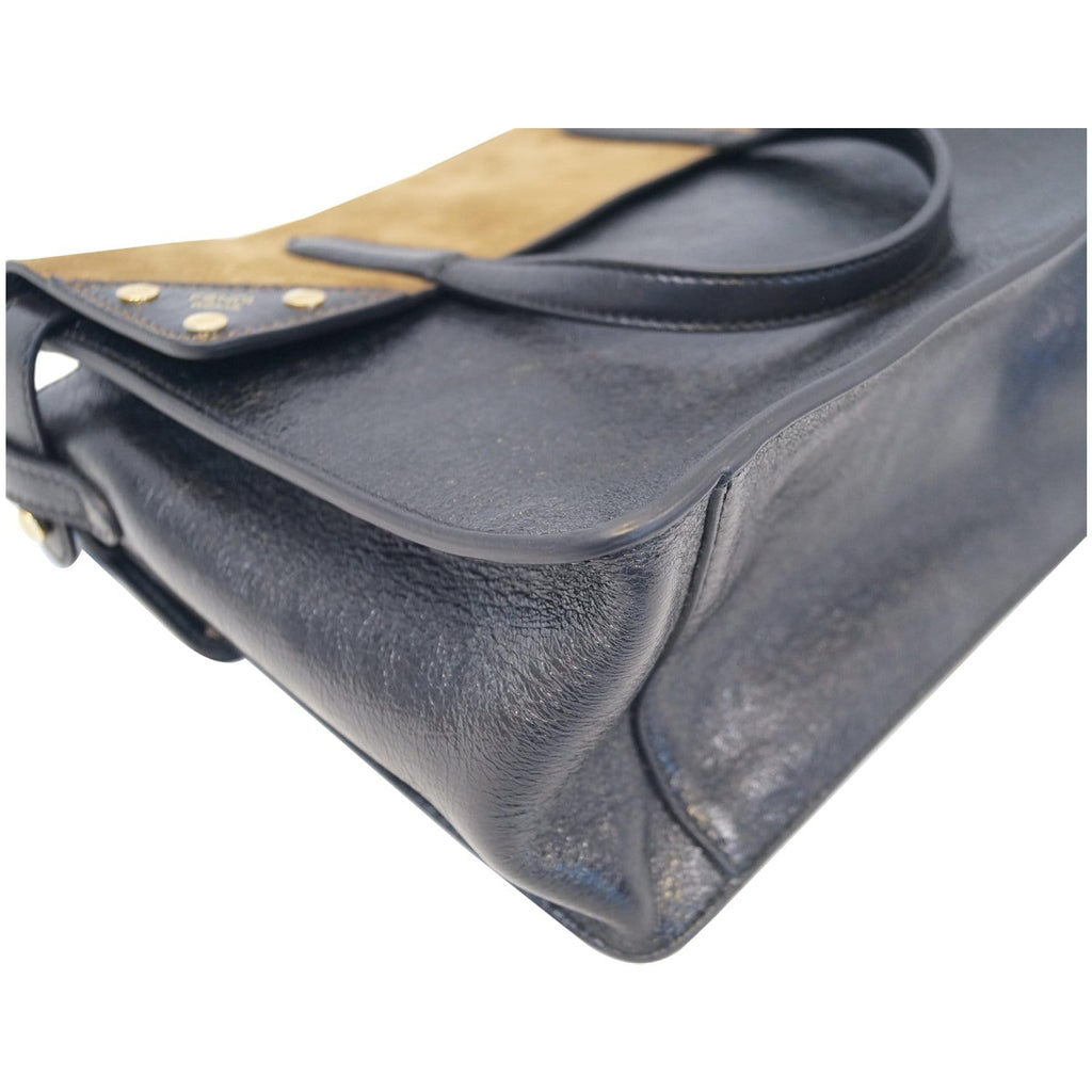 FENDI Flip Large FF Motif Calf Leather Crossbody Bag Black