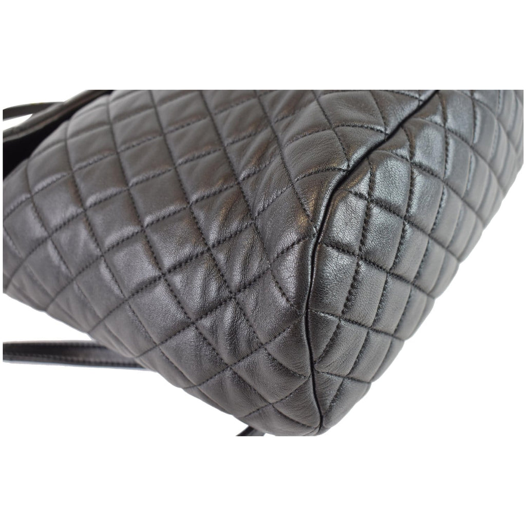 CHANEL Small Urban Spirit Quilted Lambskin Backpack Bag Black