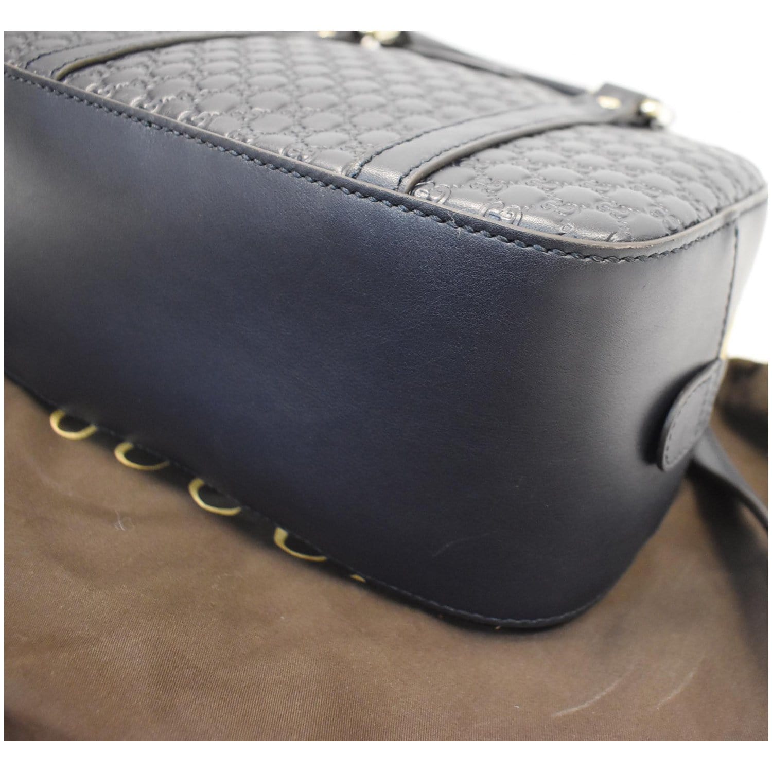 GUCCI Microguccissima Small Leather Crossbody Bag Blue 510289