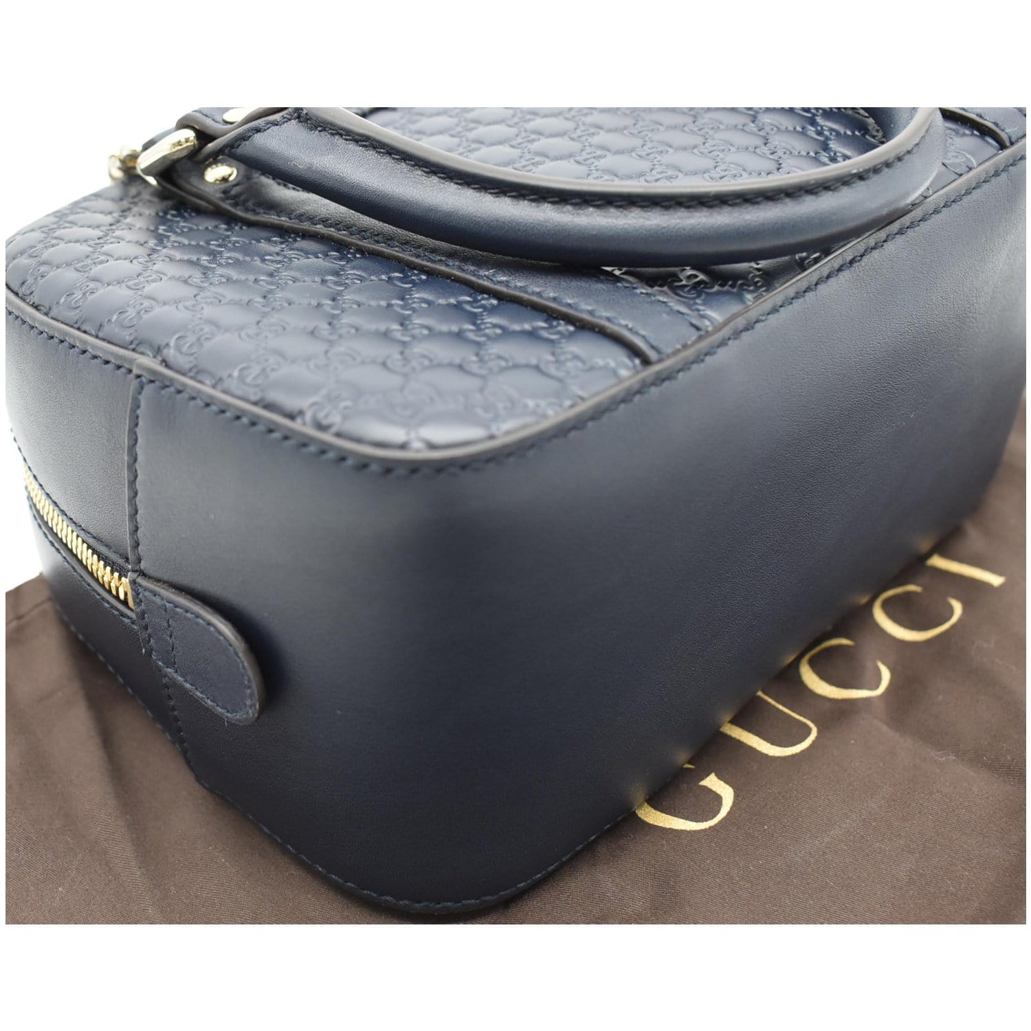 GUCCI Microguccissima Small Leather Crossbody Bag Blue 510289