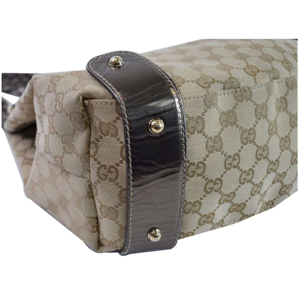 GUCCI Pelham Medium GG Canvas Hobo Bag Beige 137621