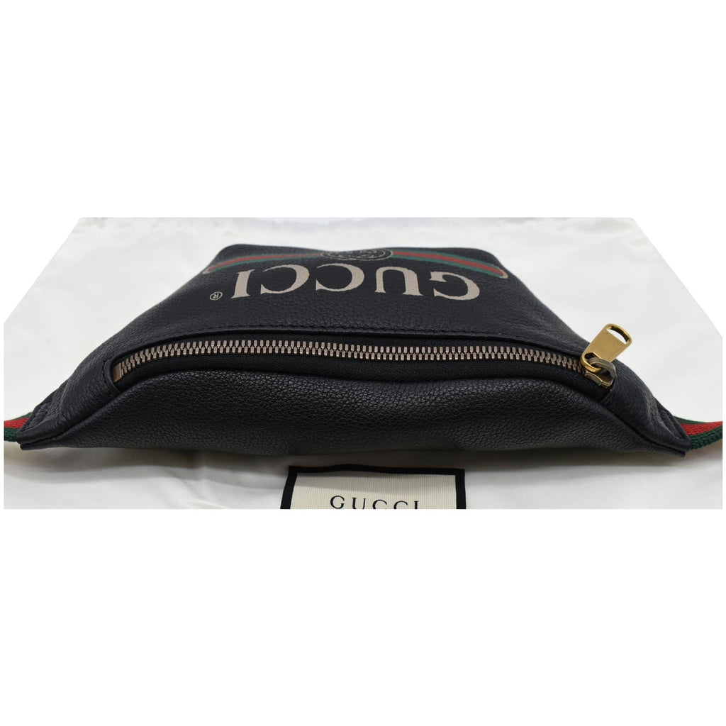 GUCCI Print Small Leather Belt Small Waist Bum Bag Black 527792 - 10% OFF