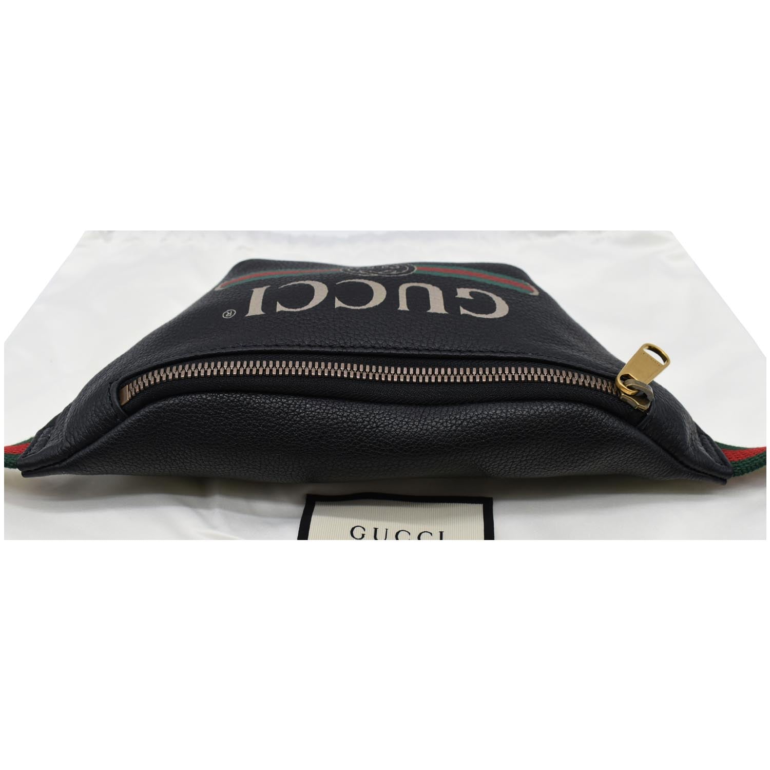 GUCCI Print Small Leather Belt Small Waist Bum Bag Black 527792 - 10% OFF