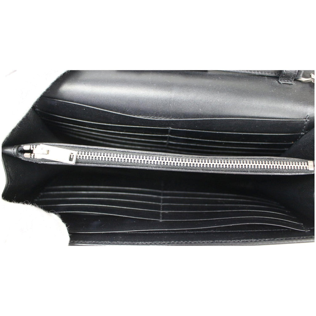 YVES SAINT LAURENT Kate Stars Leather Chain Clutch Crossbody Bag Black