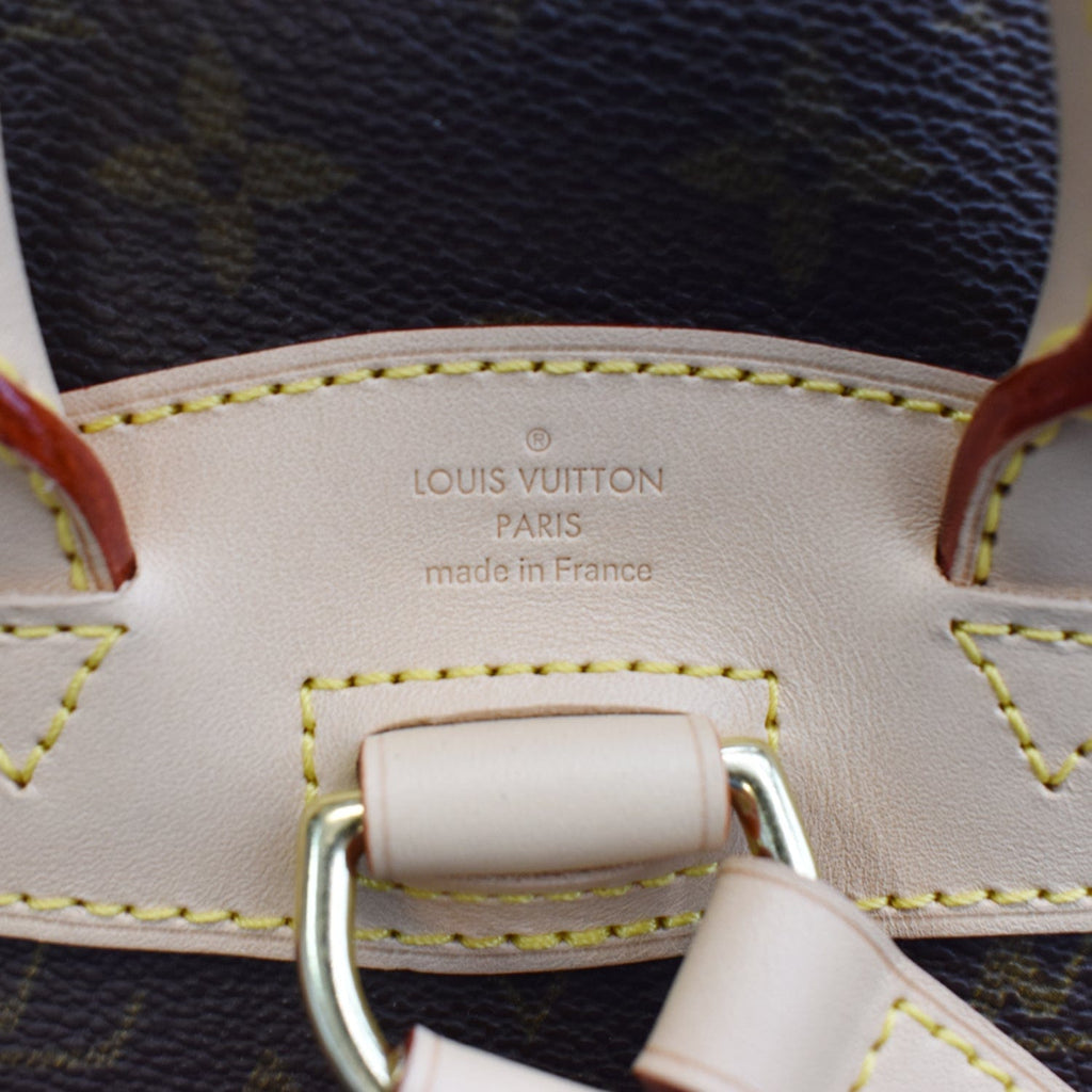 LOUIS VUITTON Mini Montsouris Monogram Canvas Backpack Bag Brown