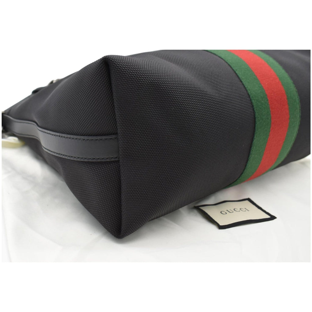 GUCCI Nylon Top Handle Shoulder Bag Black 630923