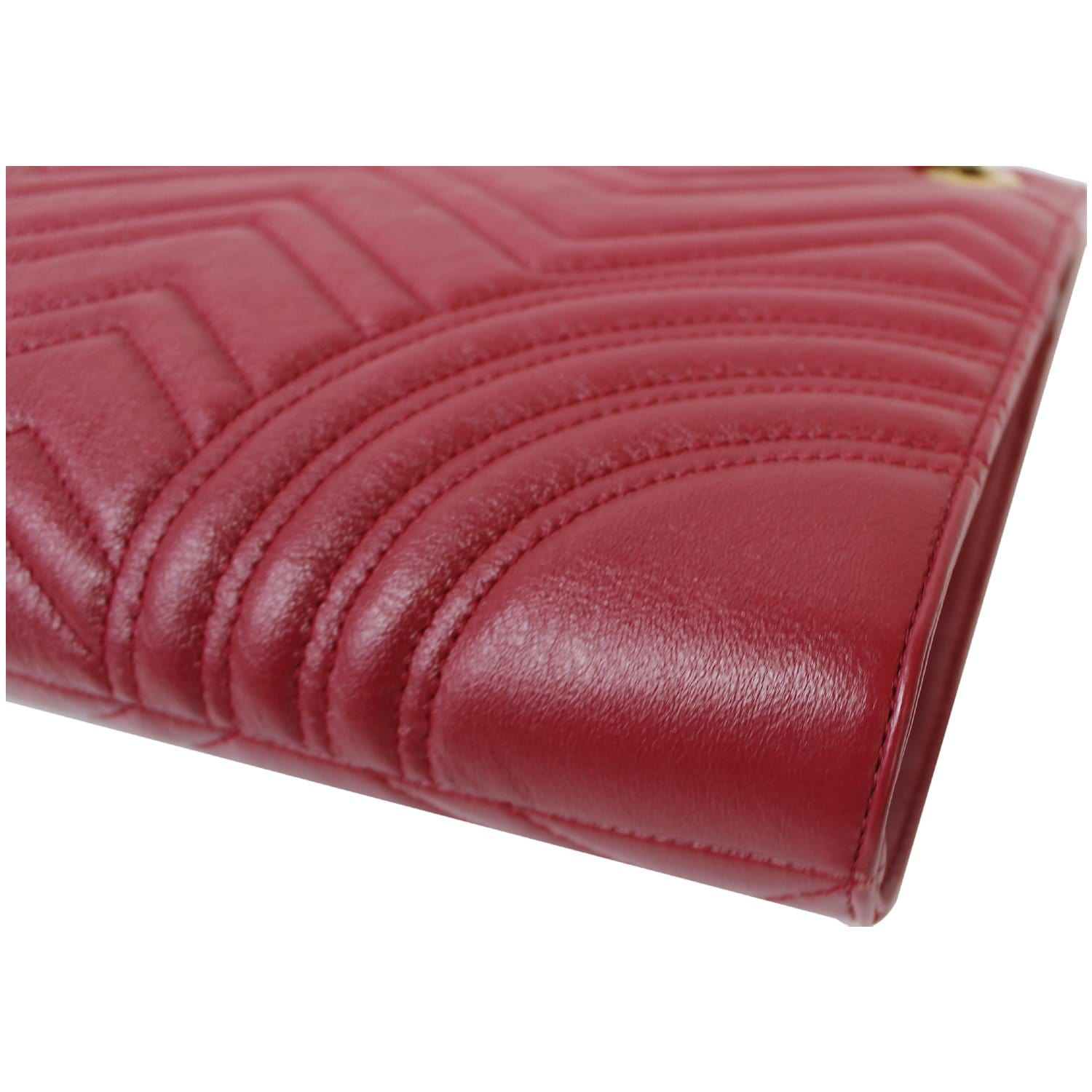 GUCCI GG Marmont Slim Calfskin Matelasse Shoulder Bag Cherry 524592