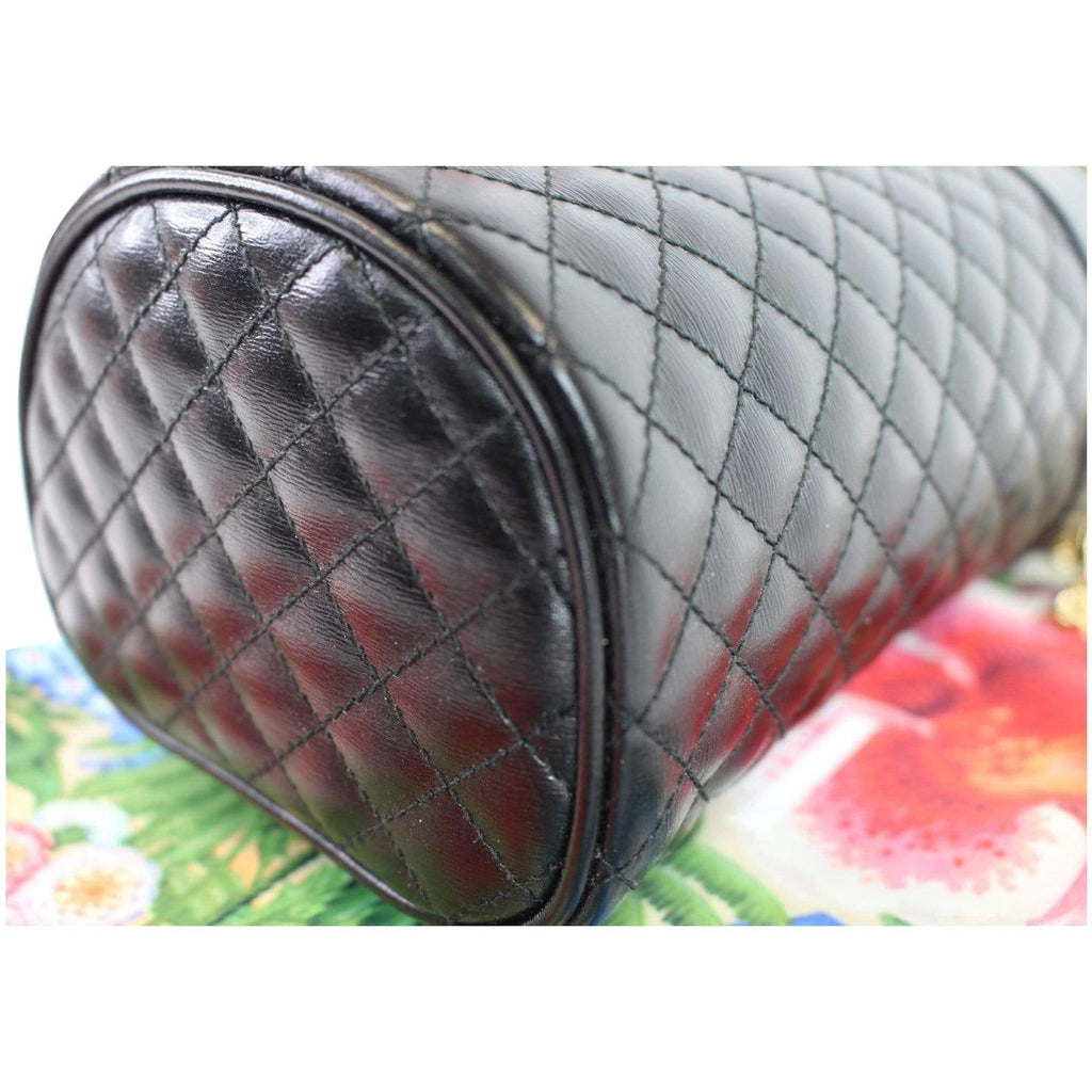 GUCCI Trapuntta Calfskin Leather Belt Crossbody Bag Black 572298 - Final Sale