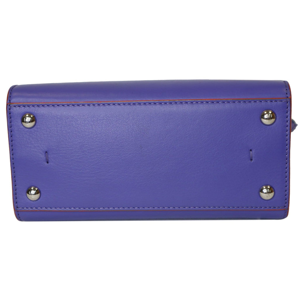 FENDI 3 Jours Mini Calfskin Leather Crossbody Bag Iris