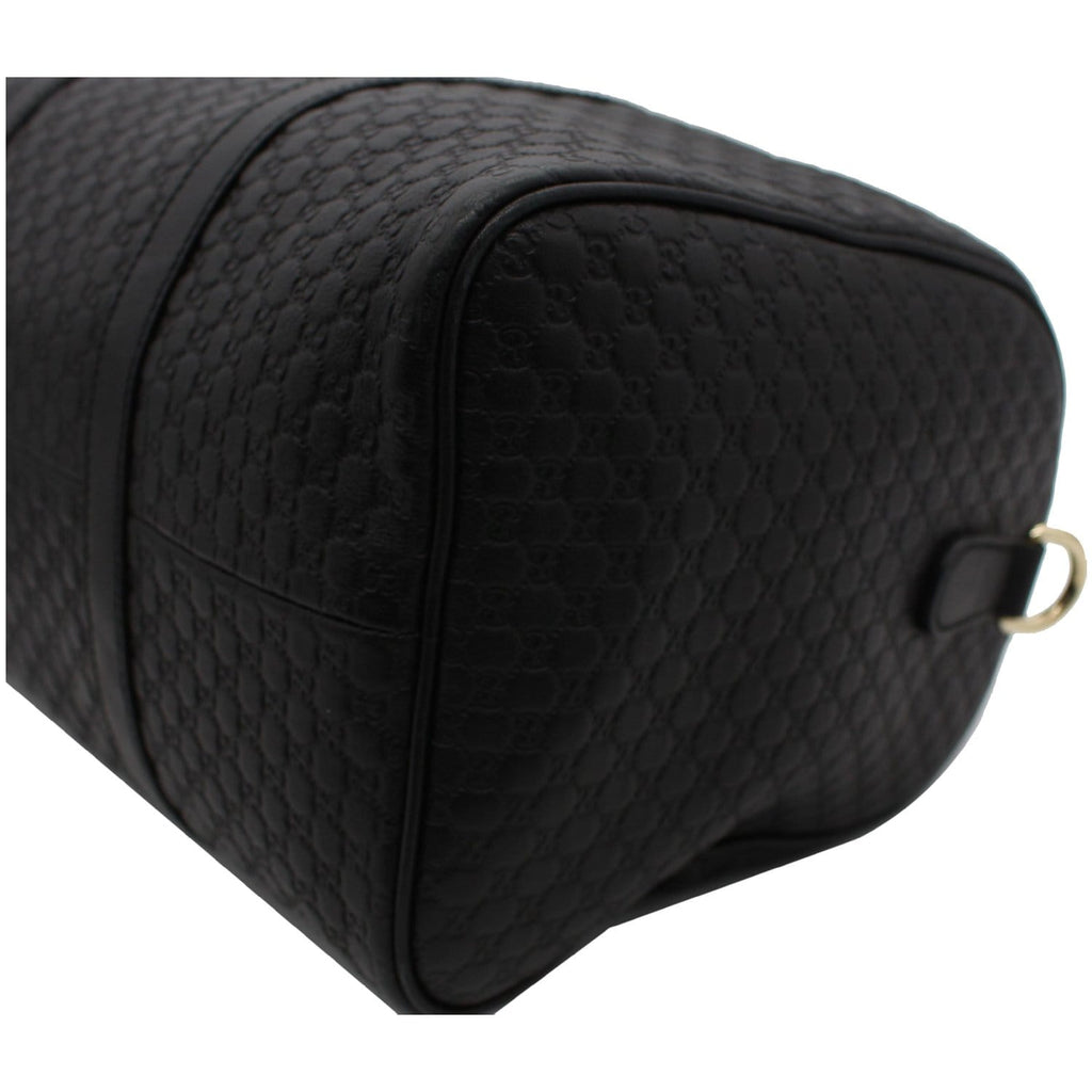 GUCCI Microguccissima Leather Boston Bag Black 449646