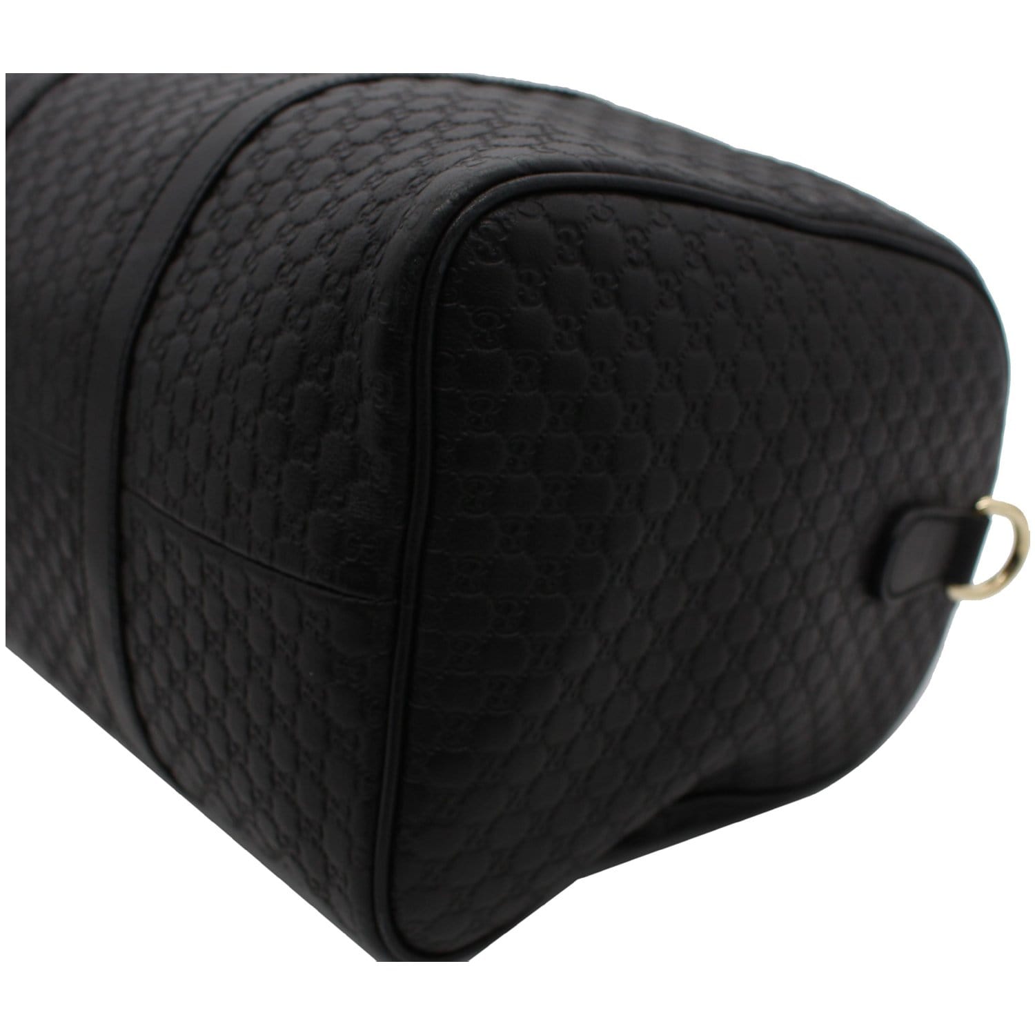 GUCCI Microguccissima Leather Boston Bag Black 449646