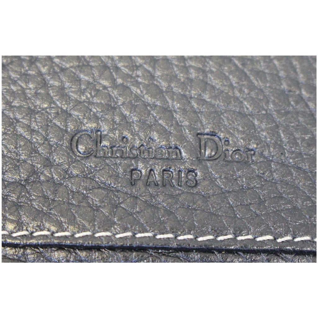 CHRISTIAN DIOR Saddle Leather Wallet Black