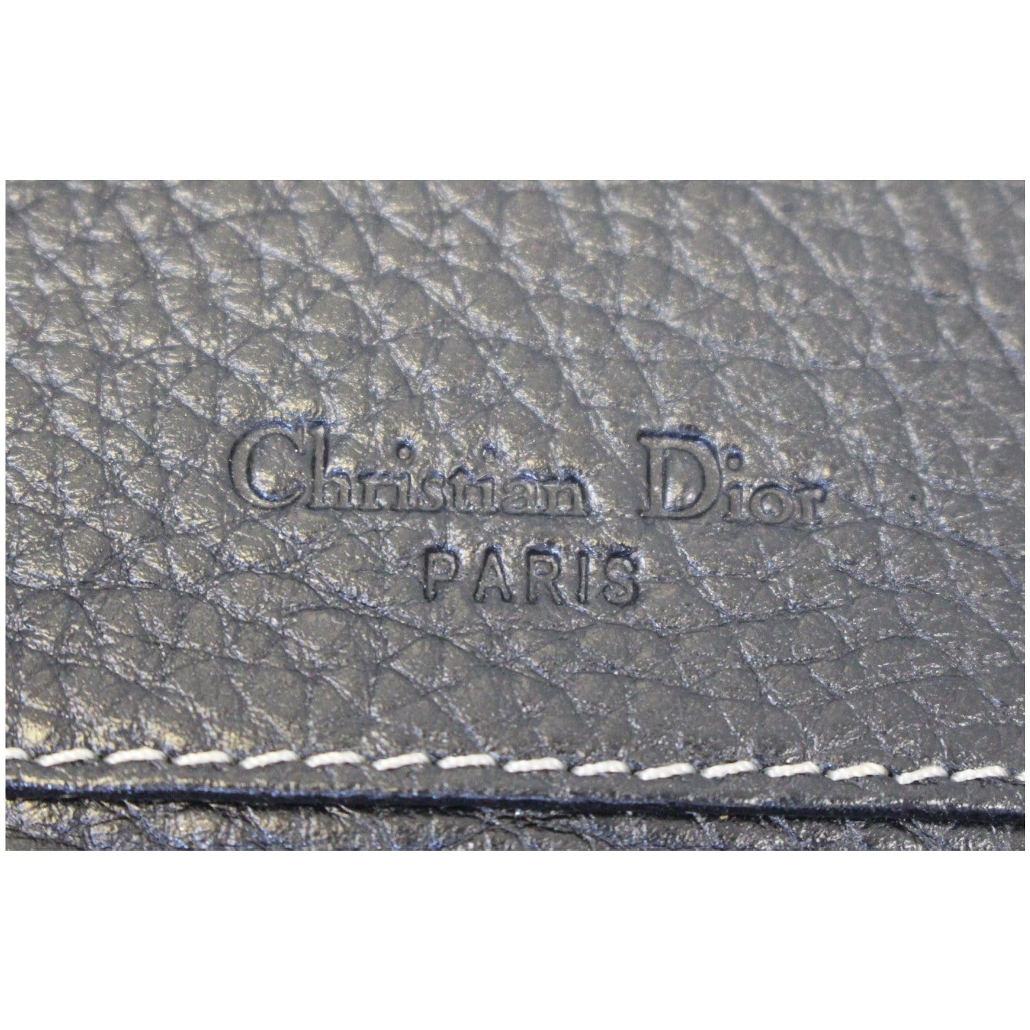CHRISTIAN DIOR Saddle Leather Wallet Black