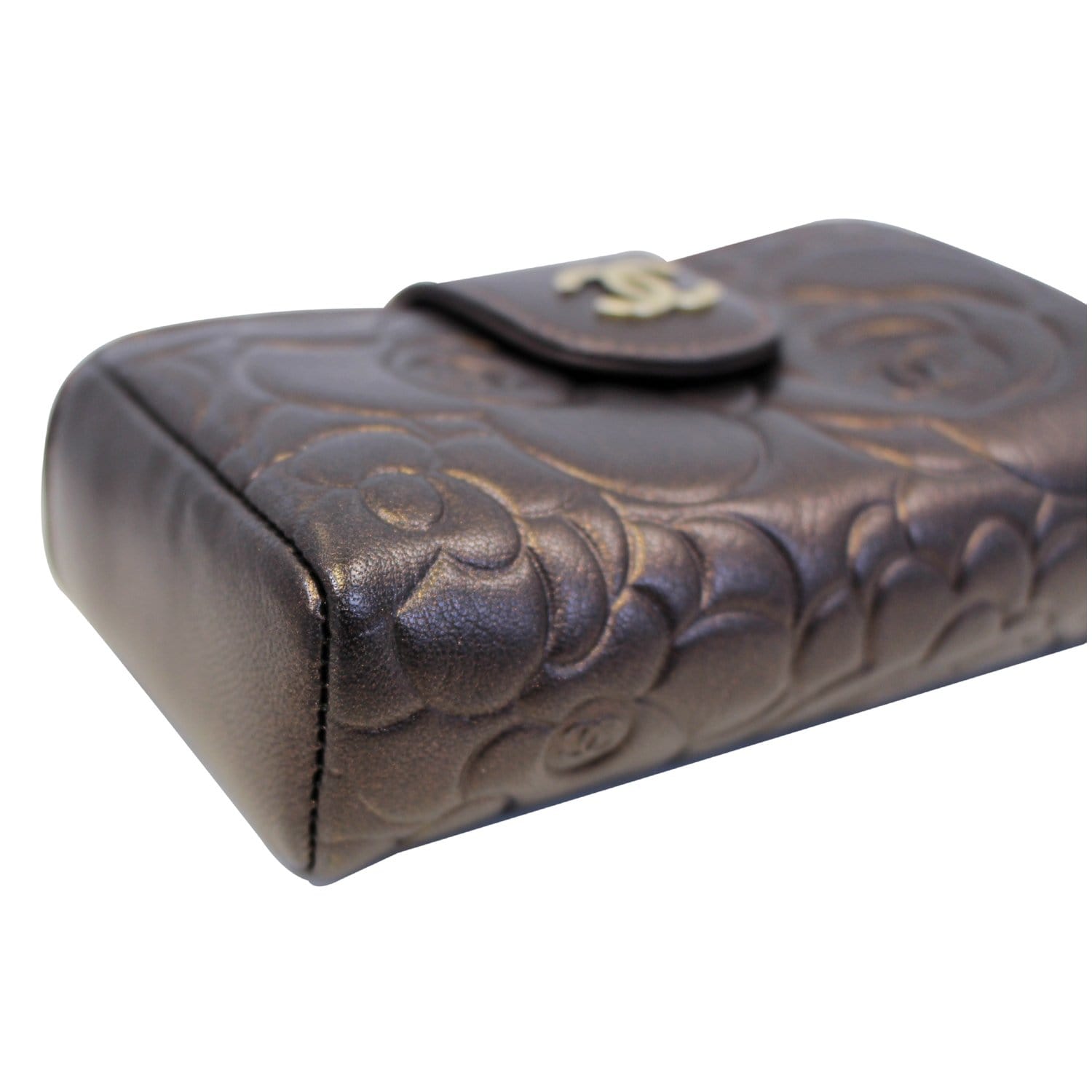 CHANEL Caviar Quilted O-Mini Phone Holder Clutch