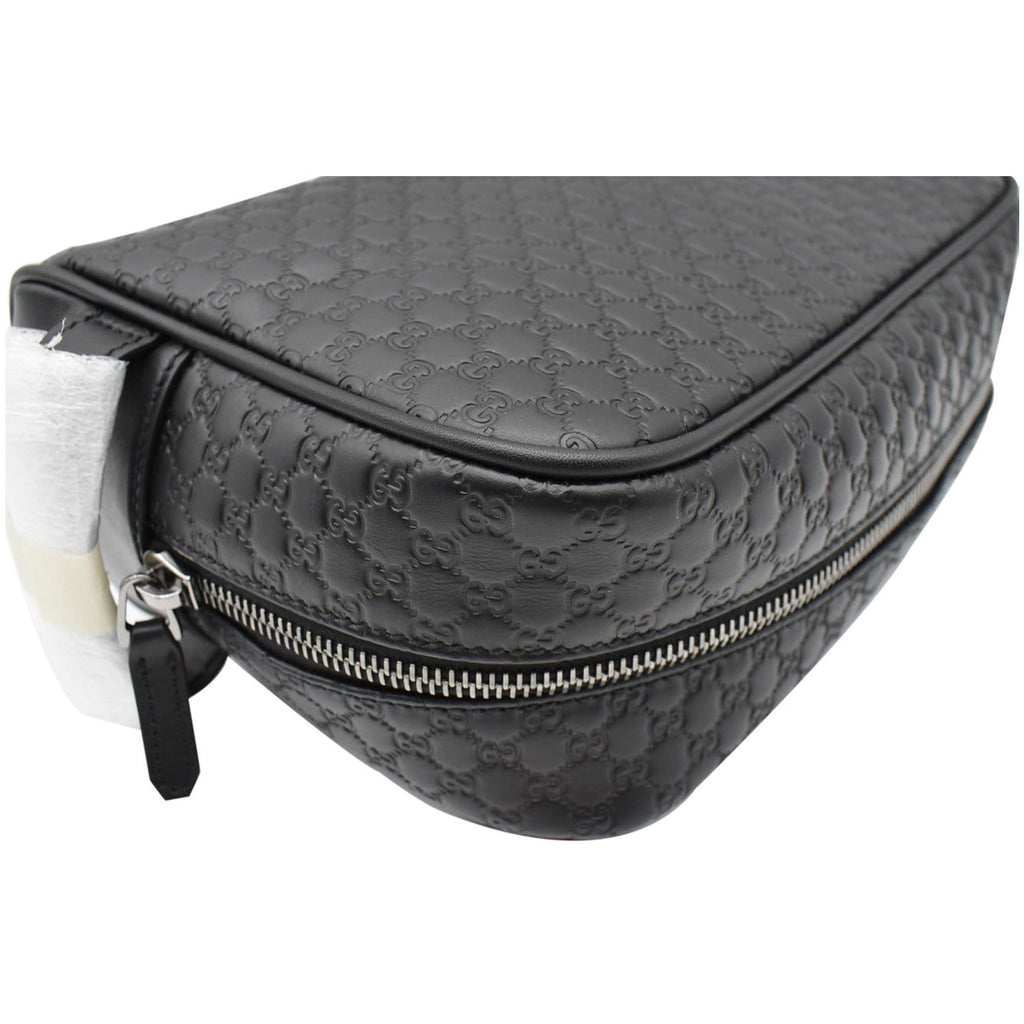 GUCCI GG Microguccissima Leather Toiletry Case Black 419775 - 10% OFF