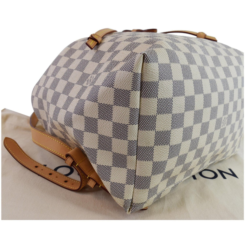 LOUIS VUITTON Sperone Damier Azur Backpack Bag White
