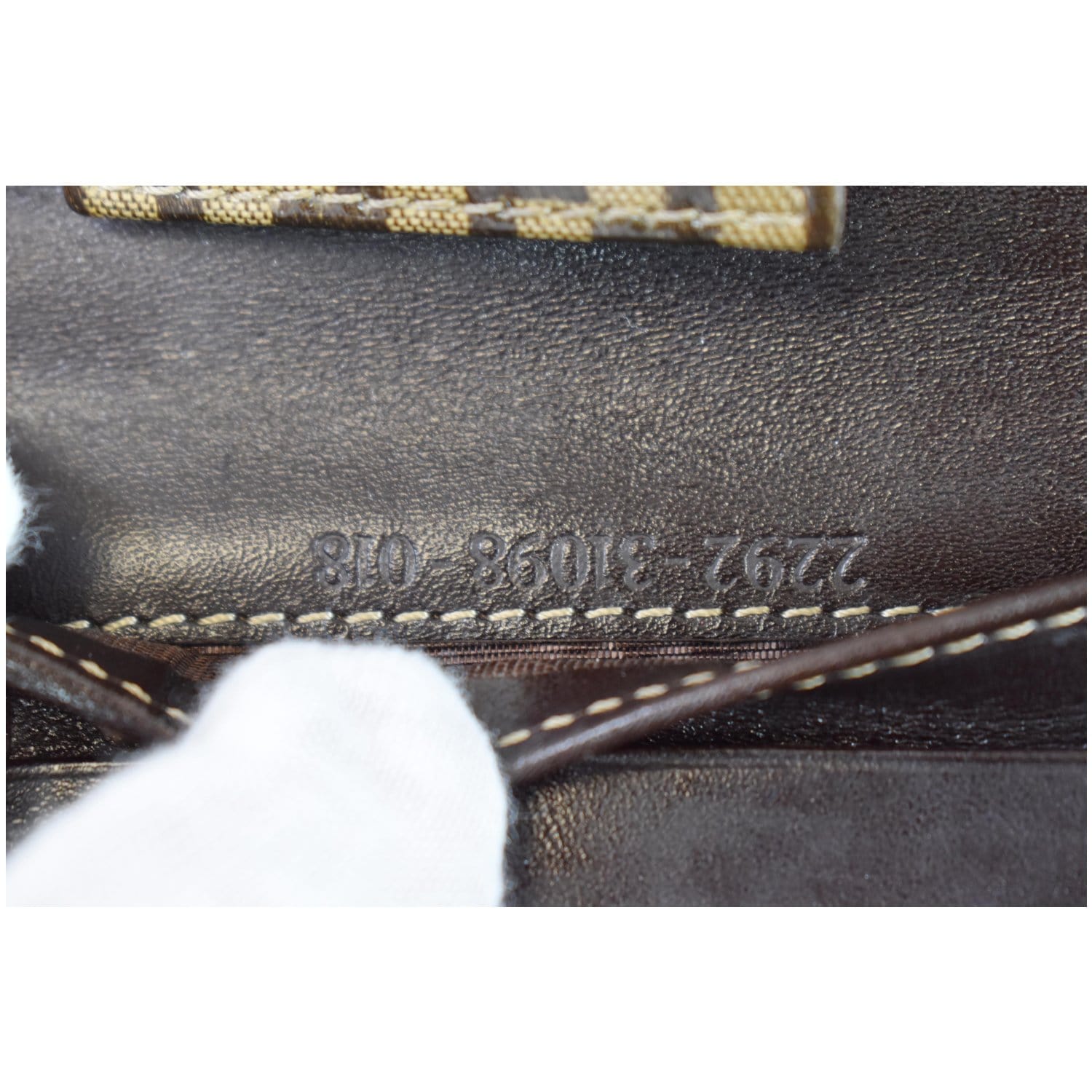 FENDI Trifold Zucca Vinyl Coated Wallet Brown