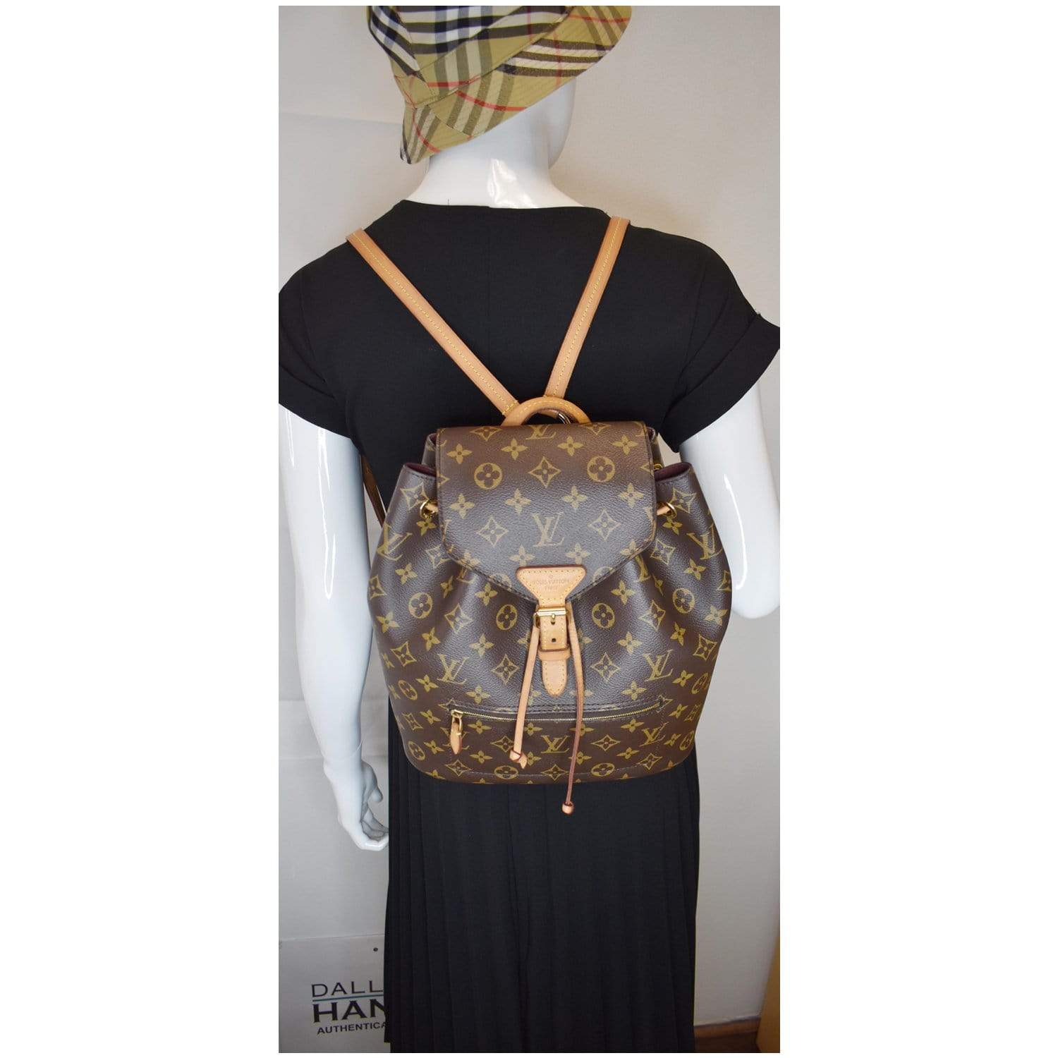 LOUIS VUITTON Montsouris NM Monogram Canvas Backpack Bag Brown