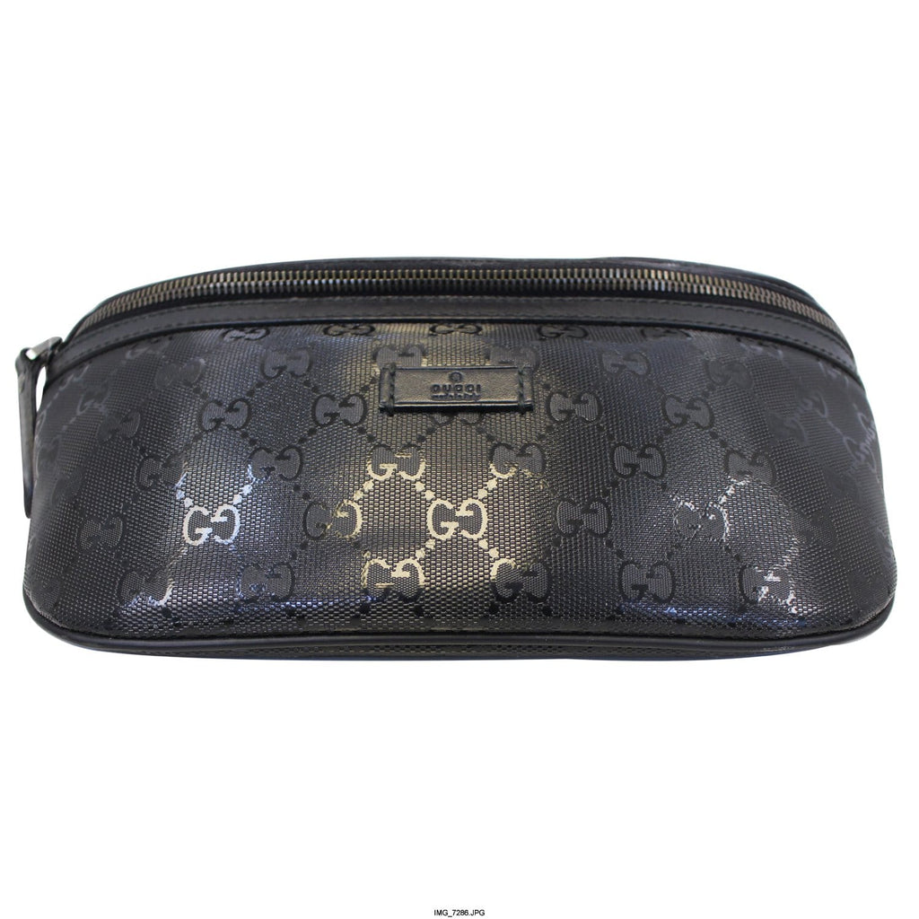 GUCCI GG Imprime Monogram Waist Bum Bag Black 233269