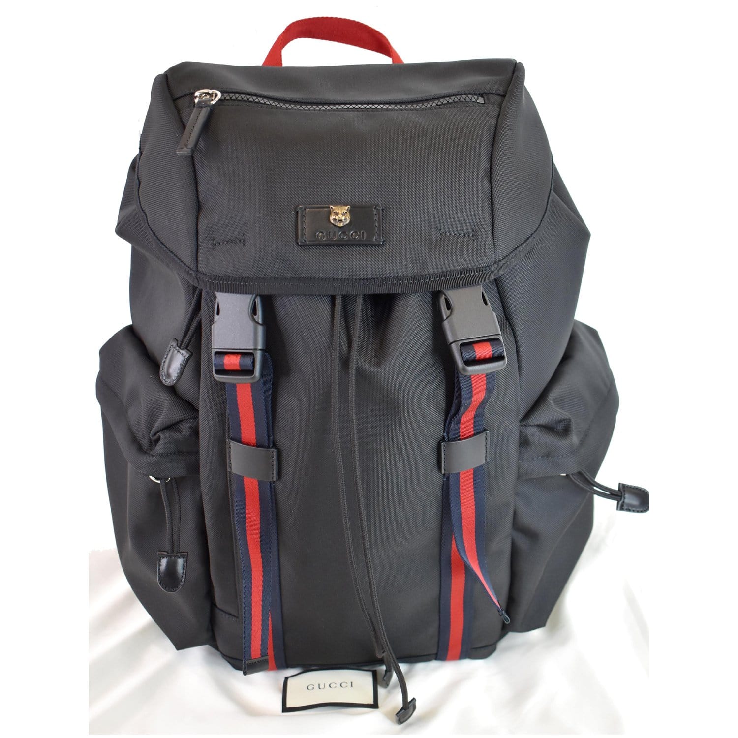 GUCCI Techno Fabric Backpack Bag Black 429037