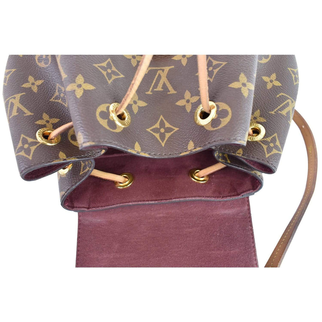 LOUIS VUITTON Montsouris NM Monogram Canvas Backpack Bag Brown