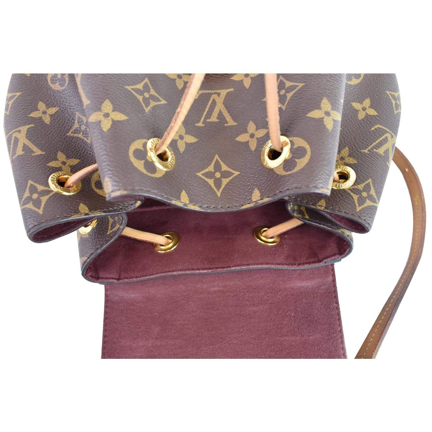 LOUIS VUITTON Montsouris NM Monogram Canvas Backpack Bag Brown