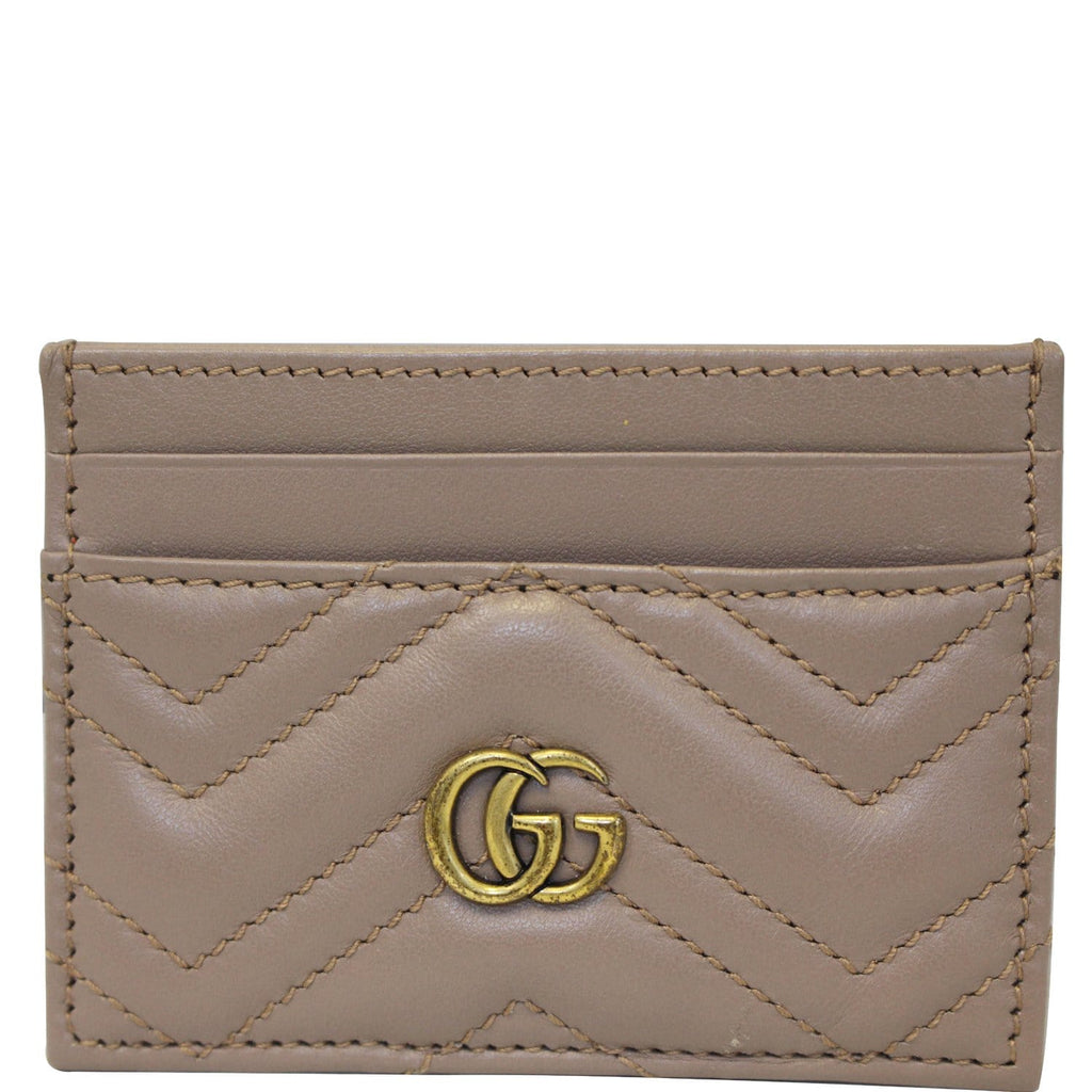 GUCCI GG Marmont Leather  Case Taupe 443127