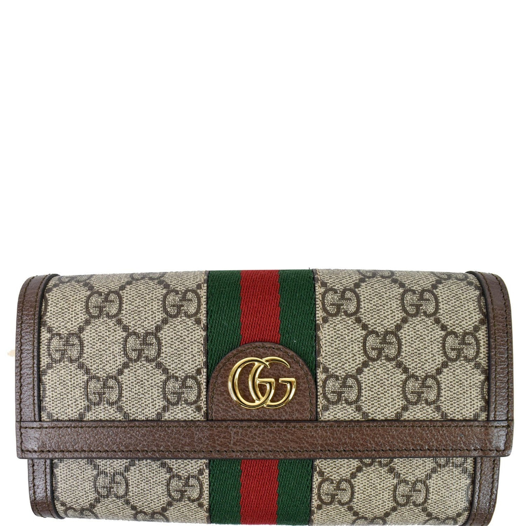 Gucci Ophidia GG Continental Supreme Canvas Wallet Beige 523153
