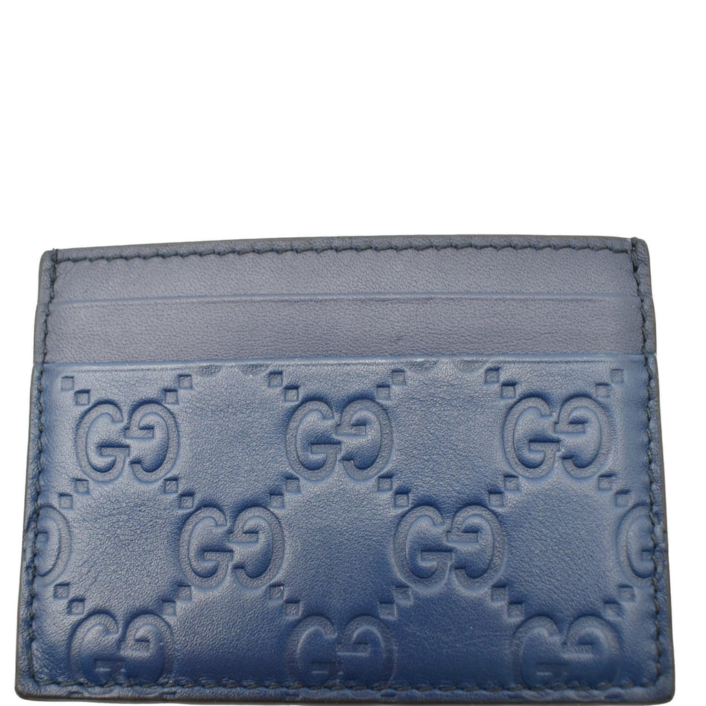 GUCCI Guccissima Leather Signature  Case Blue 233166 - 20% OFF