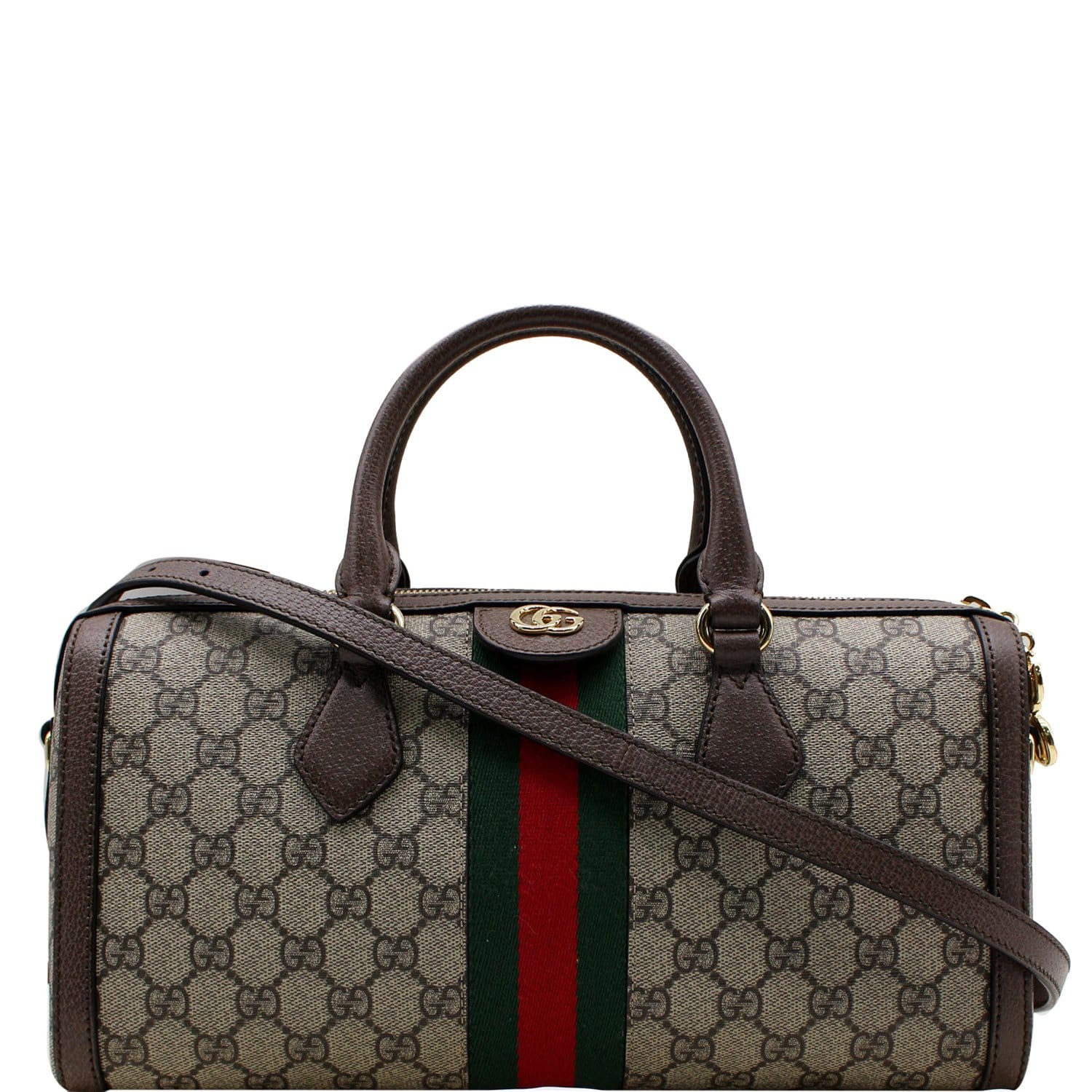 GUCCI Ophidia GG Canvas Medium Top Handle Shoulder Bag Beige 524532