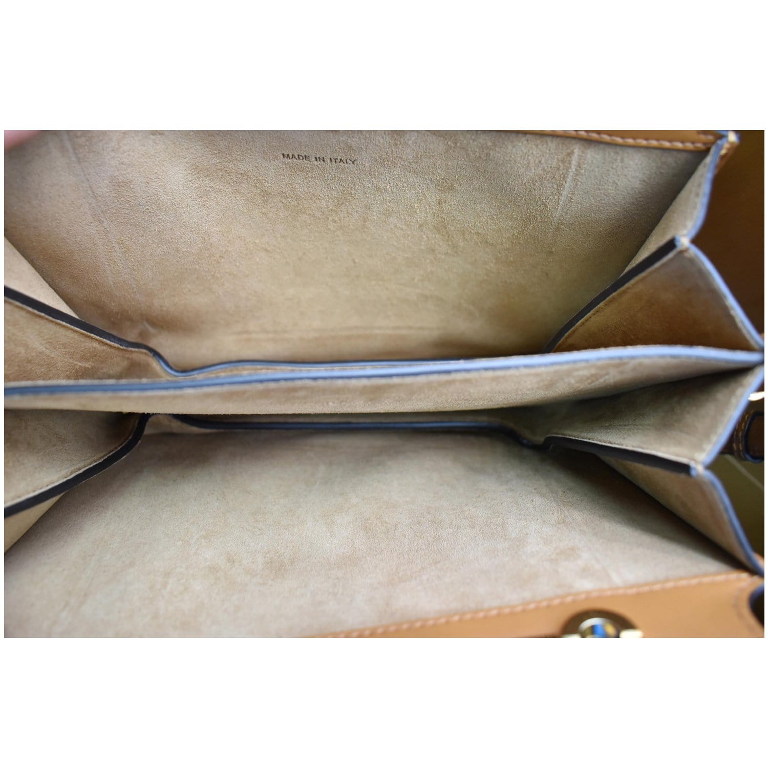 FENDI Touch Leather Shoulder Bag Brown