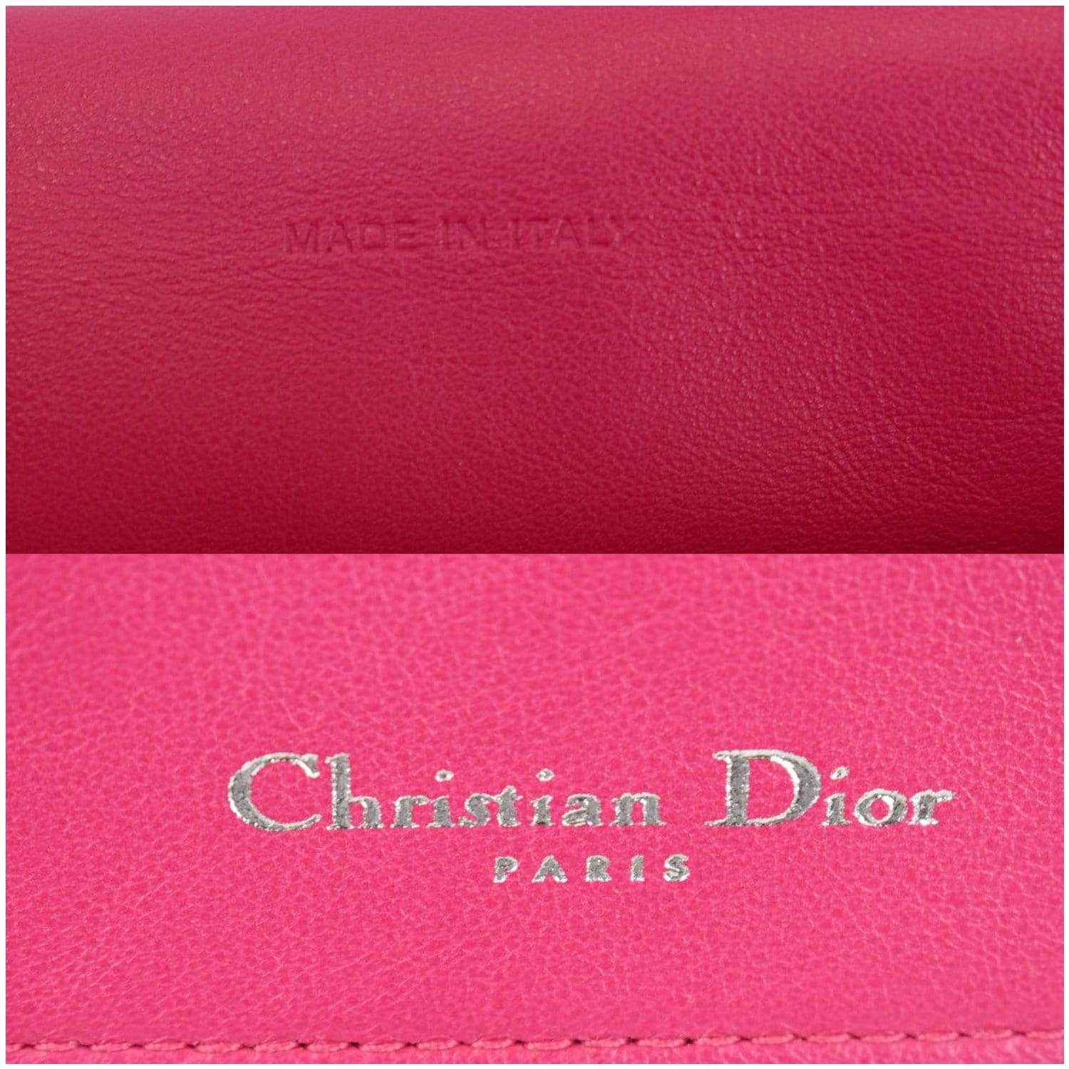 CHRISTIAN DIOR Be Dior Small Leather Flap Shoulder Bag Grey