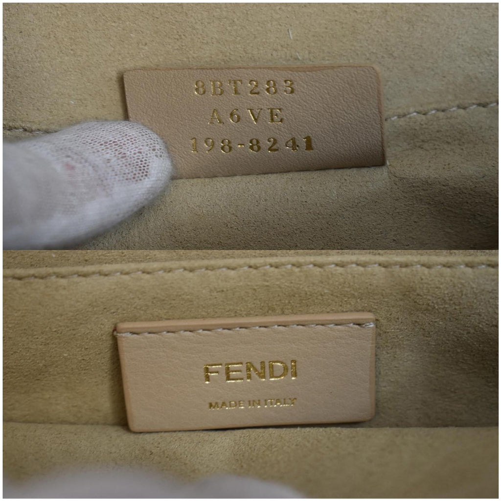 FENDI Small Kan I Perforated Leather Shoulder Bag Blue