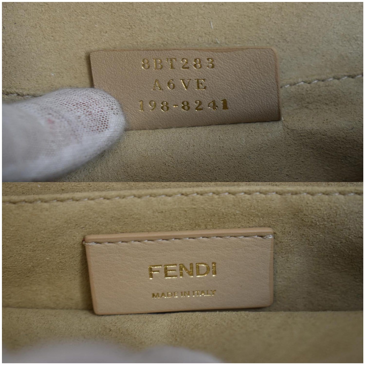 FENDI Small Kan I Perforated Leather Shoulder Bag Blue