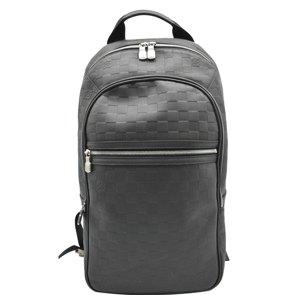 LOUIS VUITTON Michael Damier Infini Leather Backpack Bag Black