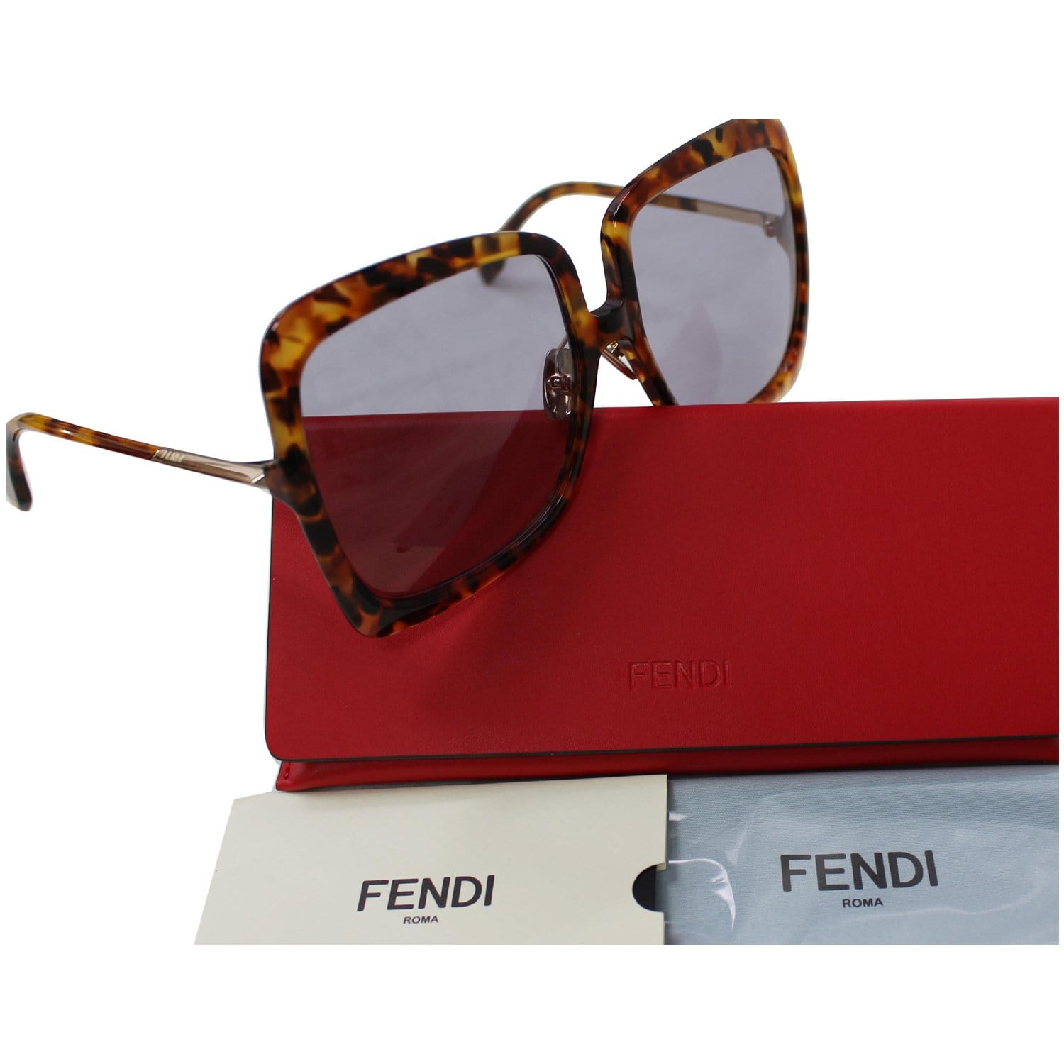 FENDI FF-0429S-09N4 Havana Sunglasses Grey Lens