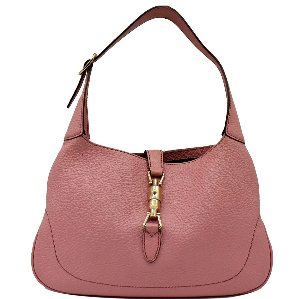 GUCCI Jackie Small Vintage Calfskin Leather Hobo Bag Pink 137335