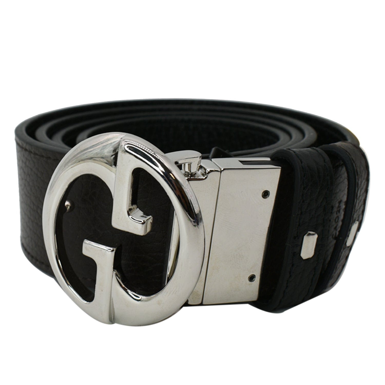 GUCCI  GG Reversible Leather Belt Black/Brown 449715 Size 95.38