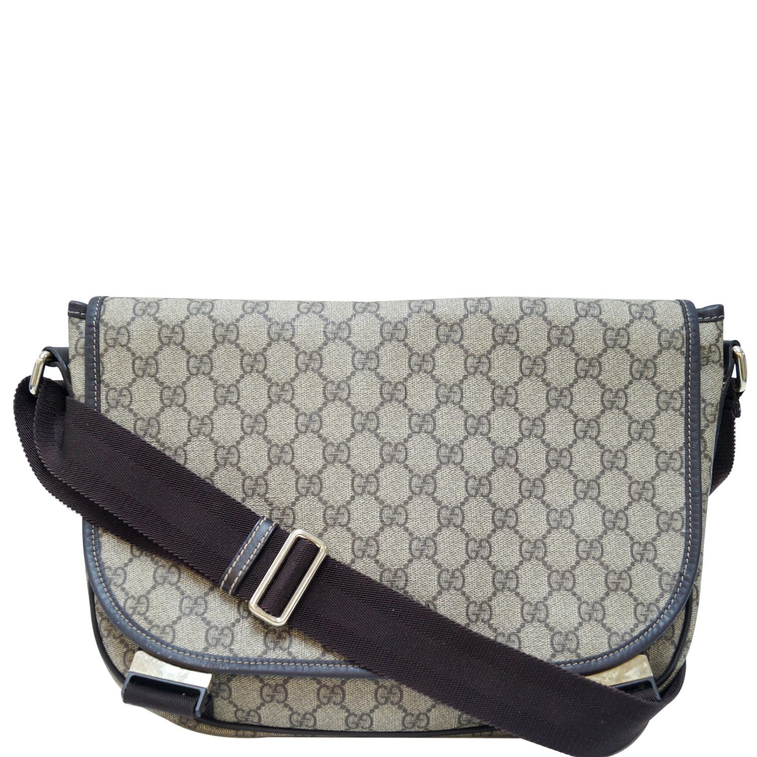 GUCCI GG Plus Canvas Messenger Crossbody Bag Beige 201732
