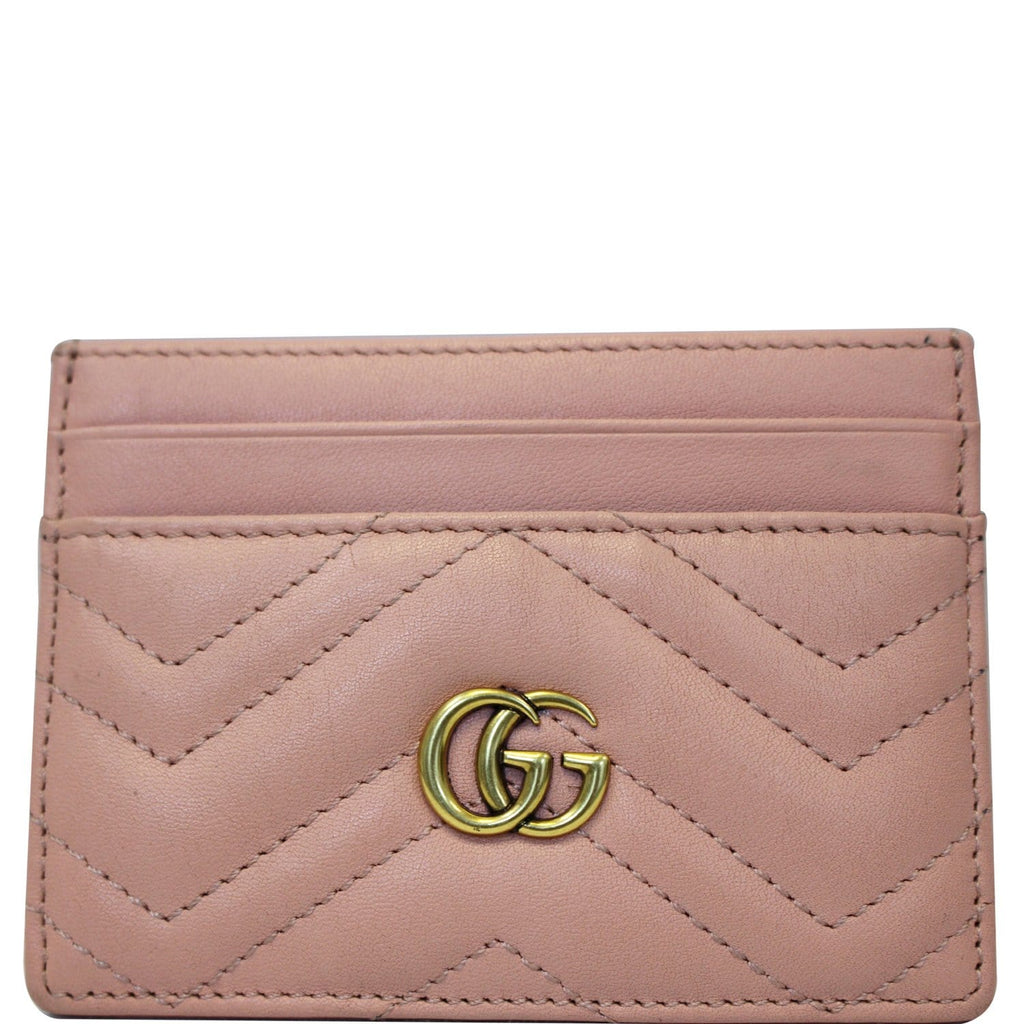 GUCCI GG Marmont Leather  Case Taupe Pink 443127