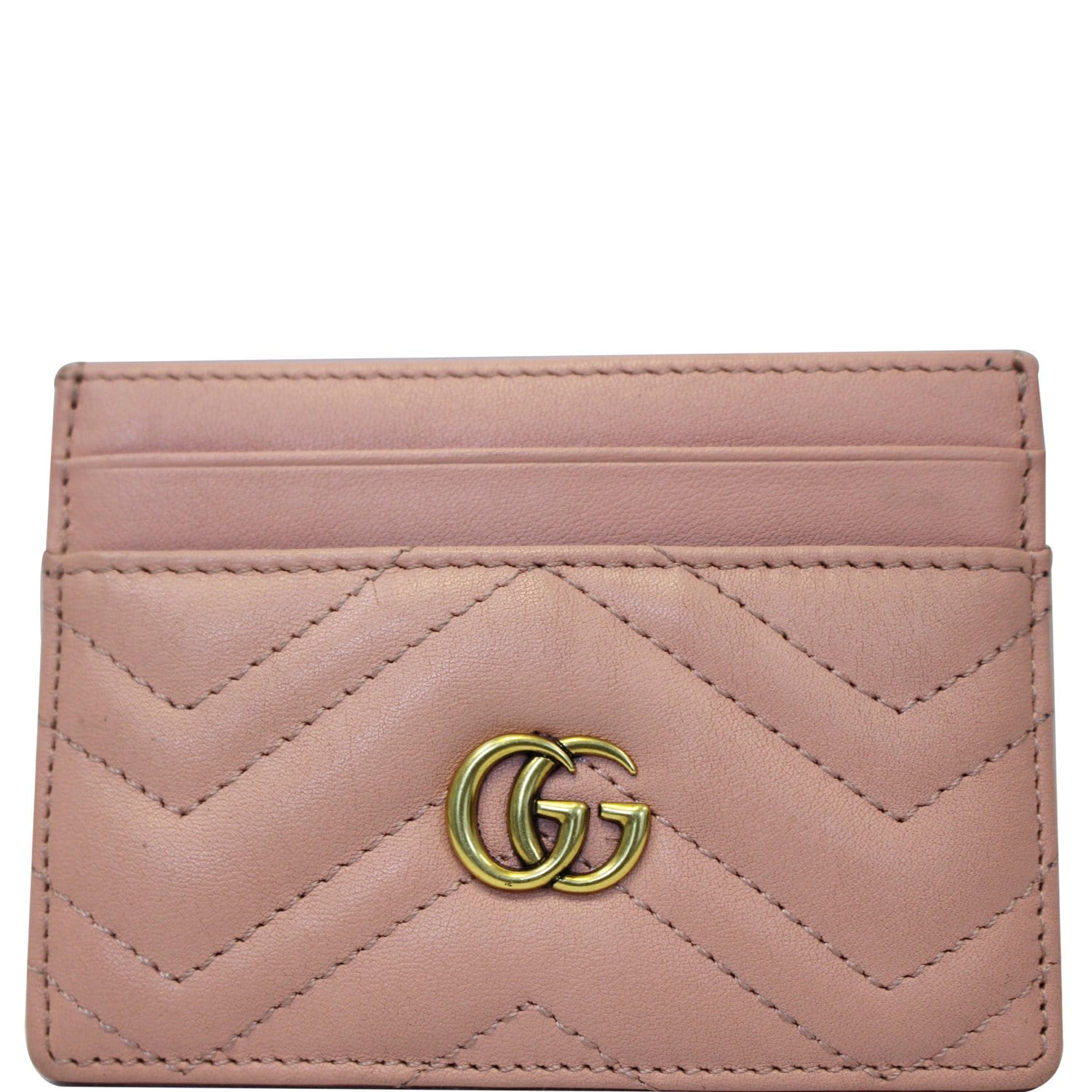 GUCCI GG Marmont Leather  Case Taupe Pink 443127