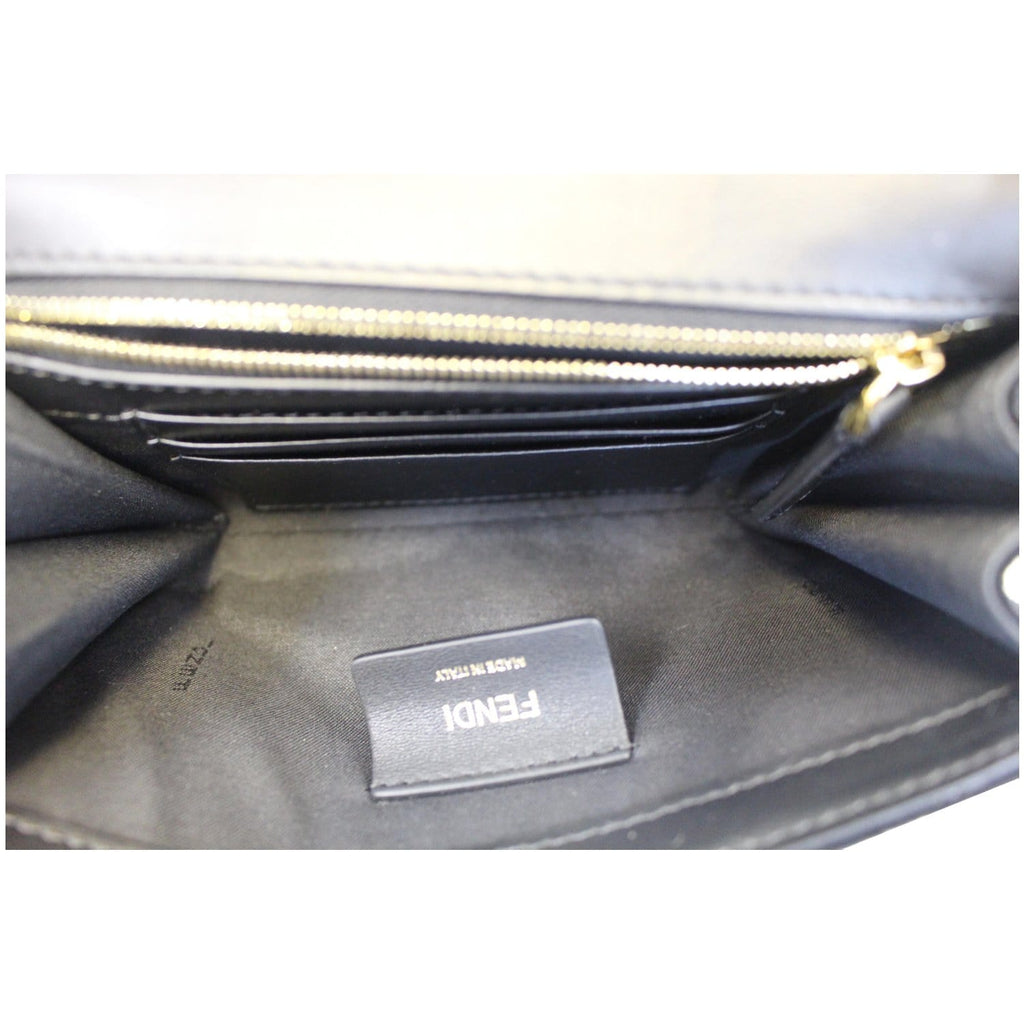 FENDI Velvet Wallet On Chain Shoulder Crossbody Bag