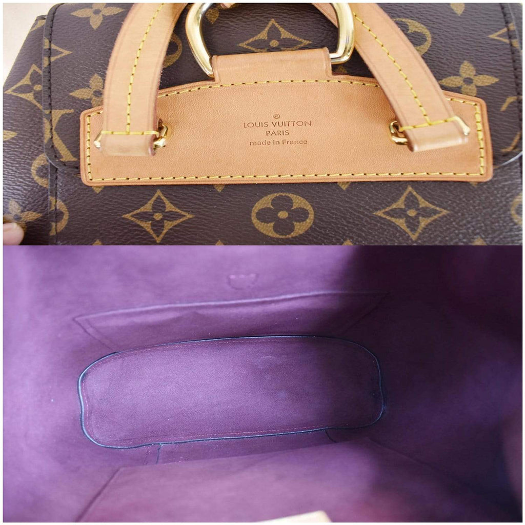 LOUIS VUITTON Montsouris NM Monogram Canvas Backpack Bag Brown