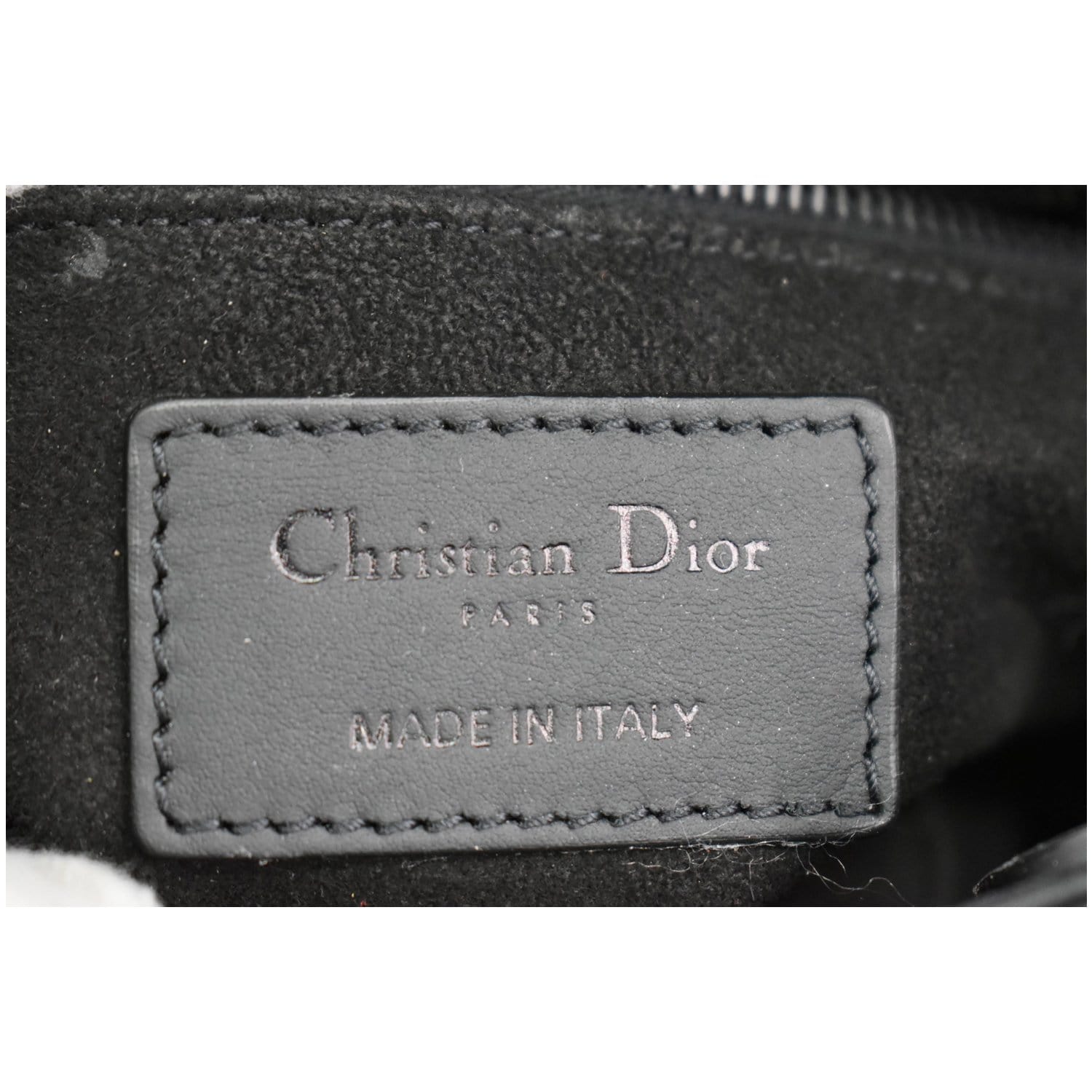 CHRISTIAN DIOR Mini Lady Dior Cannage Calfskin Leather Shoulder Bag Matte Black