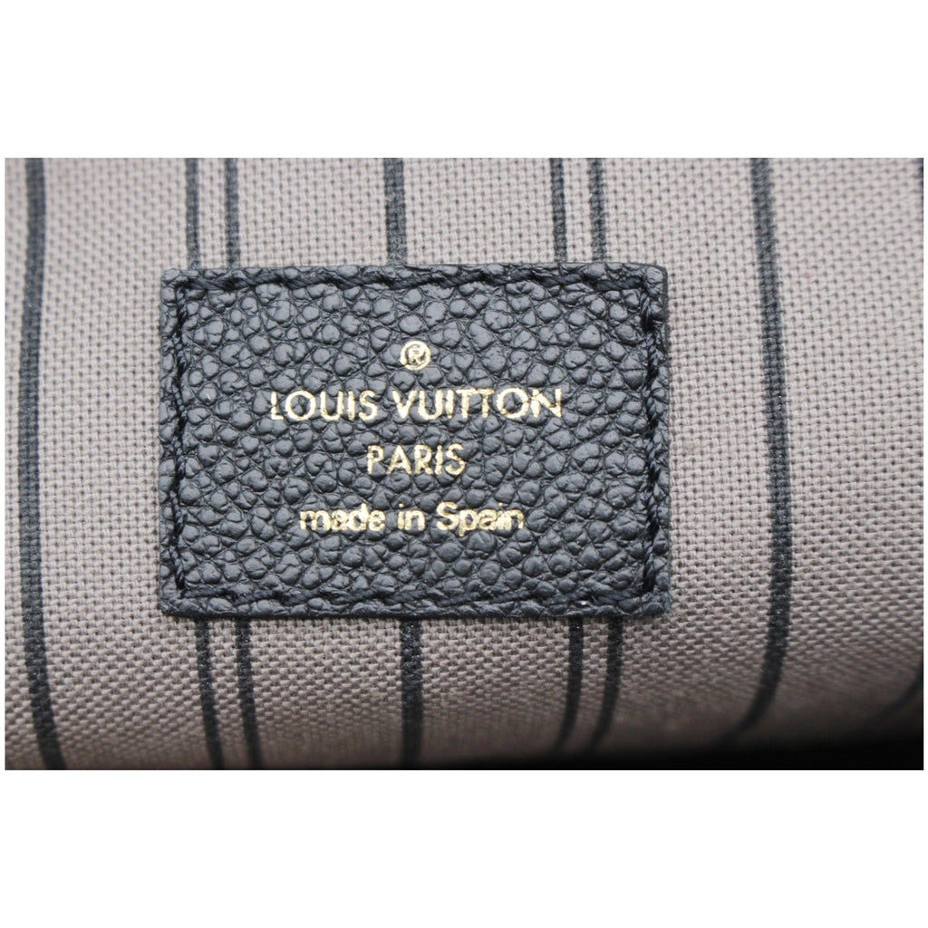 LOUIS VUITTON Sorbonne Monogram Empreinte Leather Backpack Black