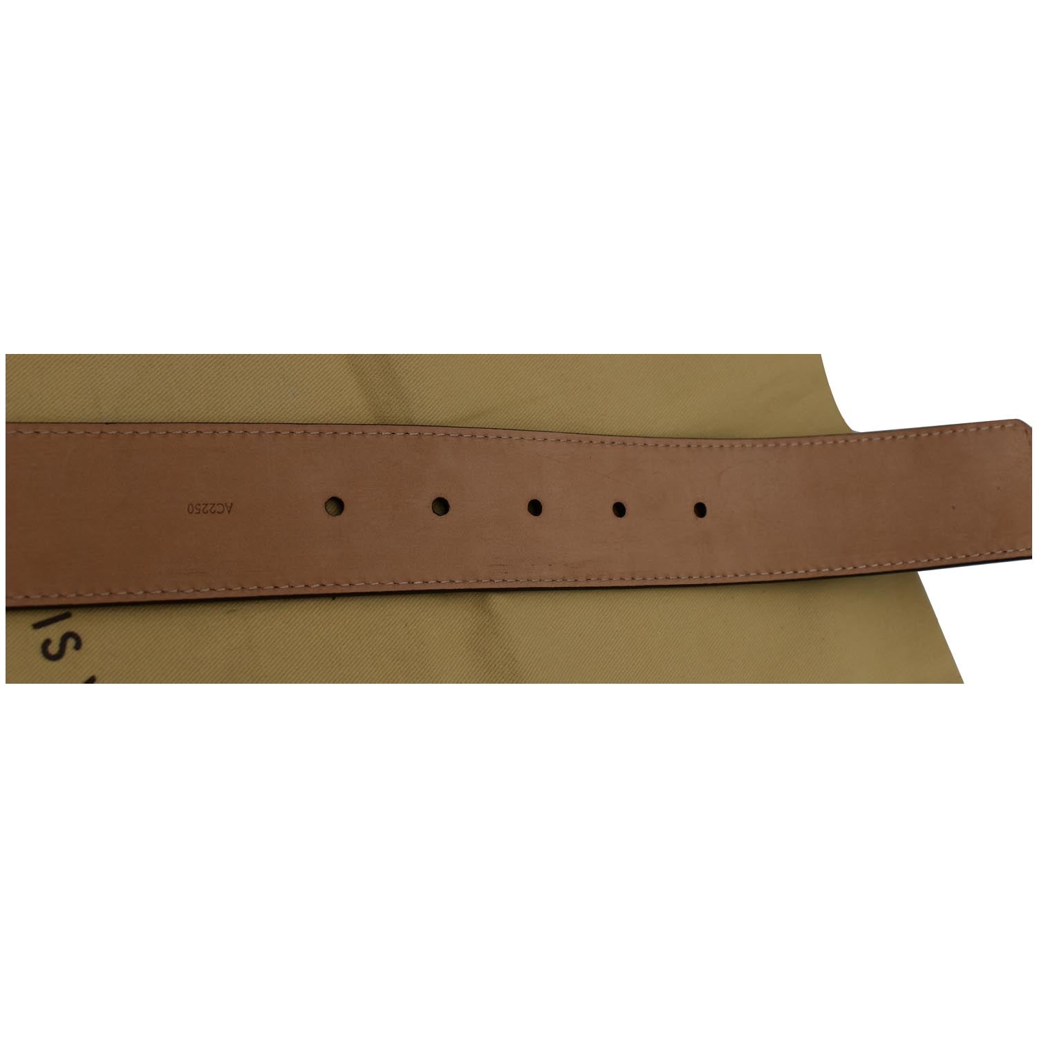 LOUIS VUITTON LV Initiales Monogram Canvas Buckle Belt Brown