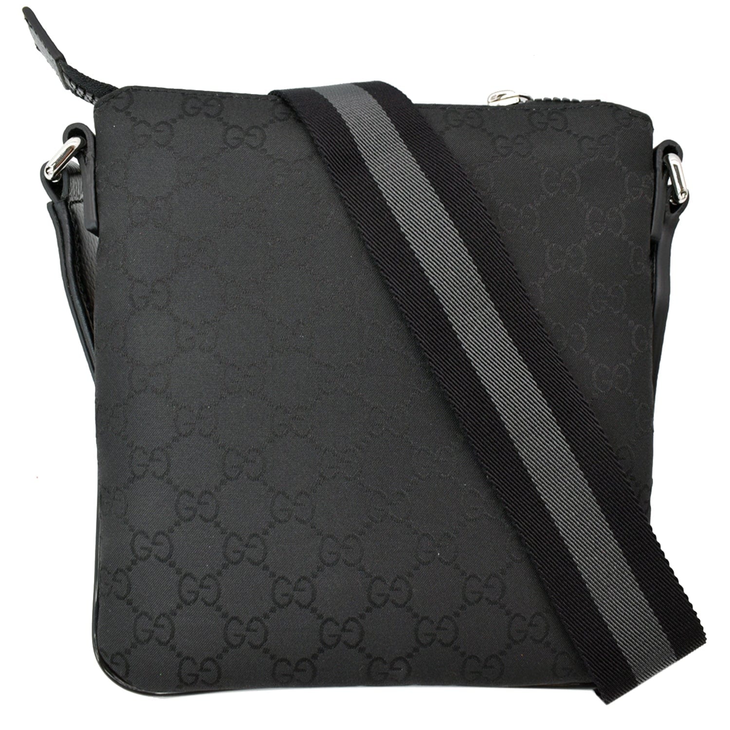 GUCCI Nylon GG Canvas Messenger Bag Black 449183