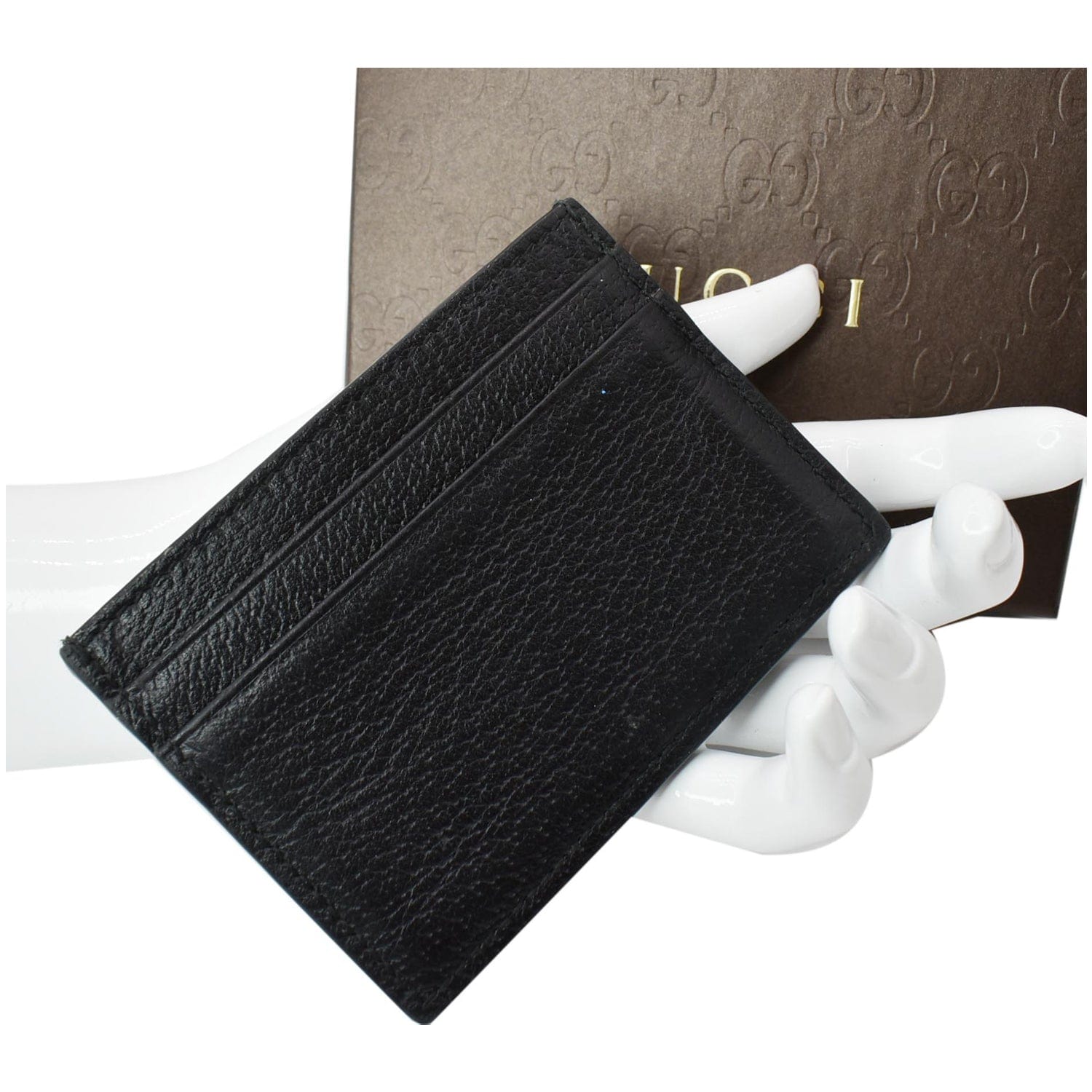 GUCCI Animalier Bee Leather  Case Black 523685